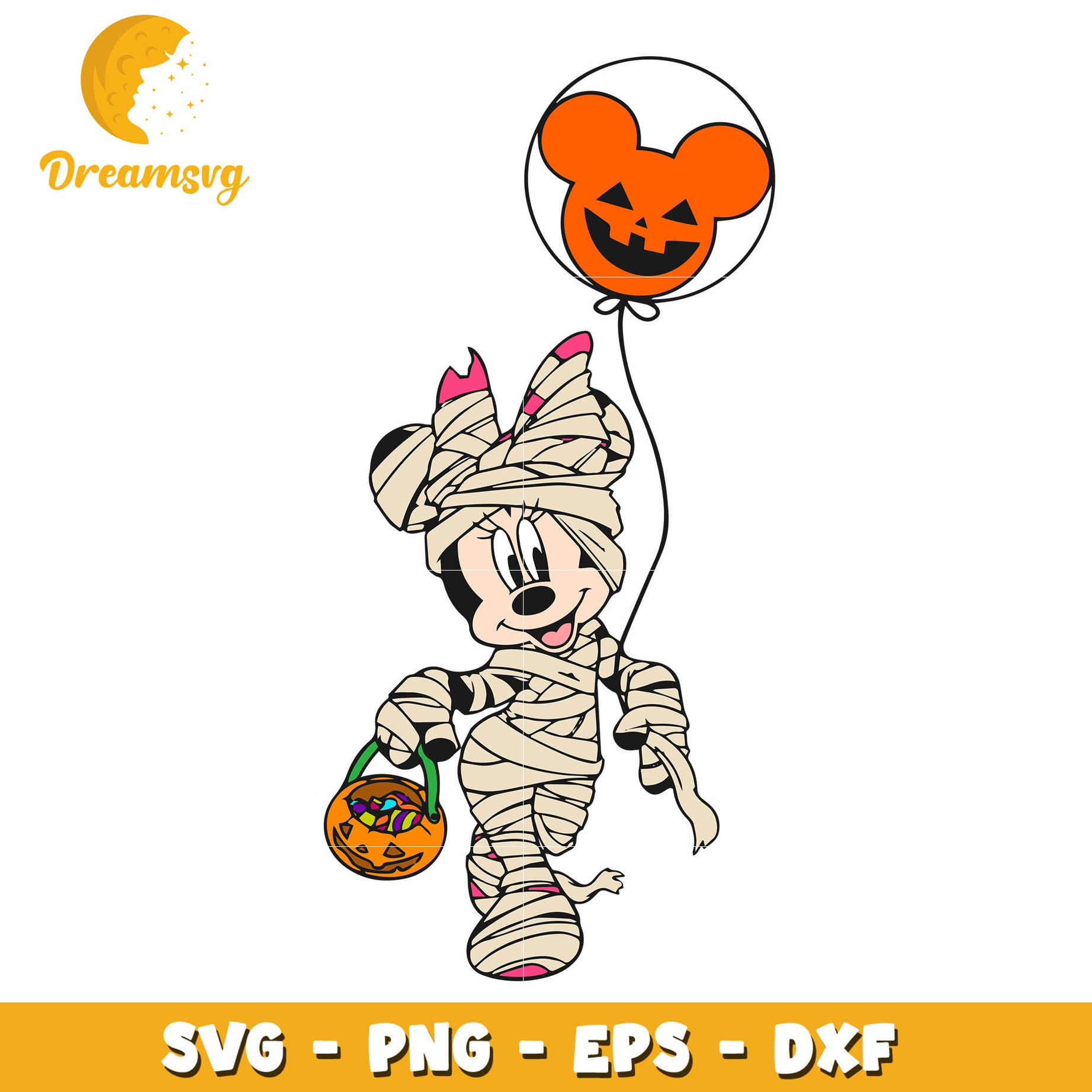 Minnie Mouse mummy design svg