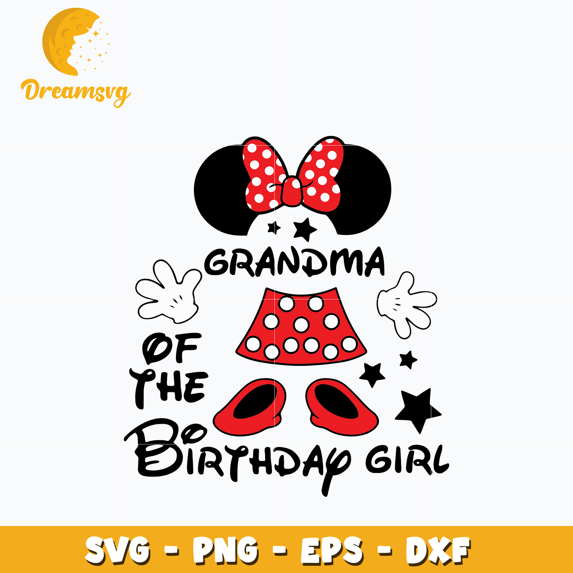 Grandma of the birthday girl Svg, Minnie Mouse Svg
