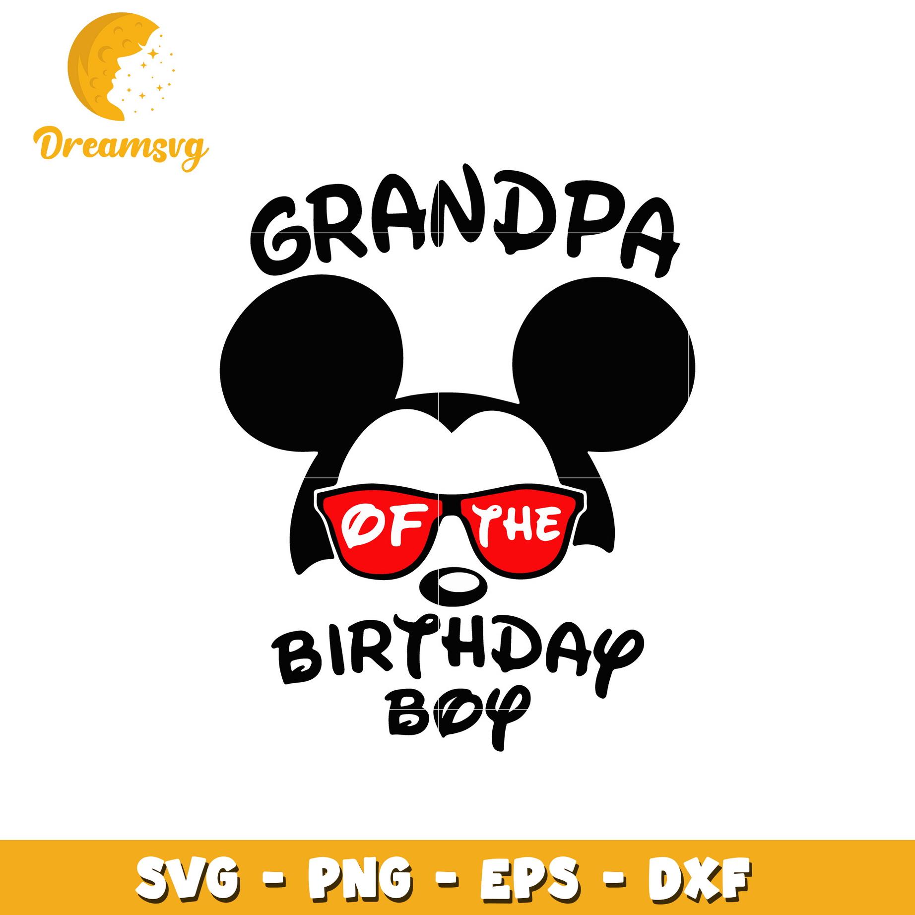 Mickey grandma of the birthday boy svg