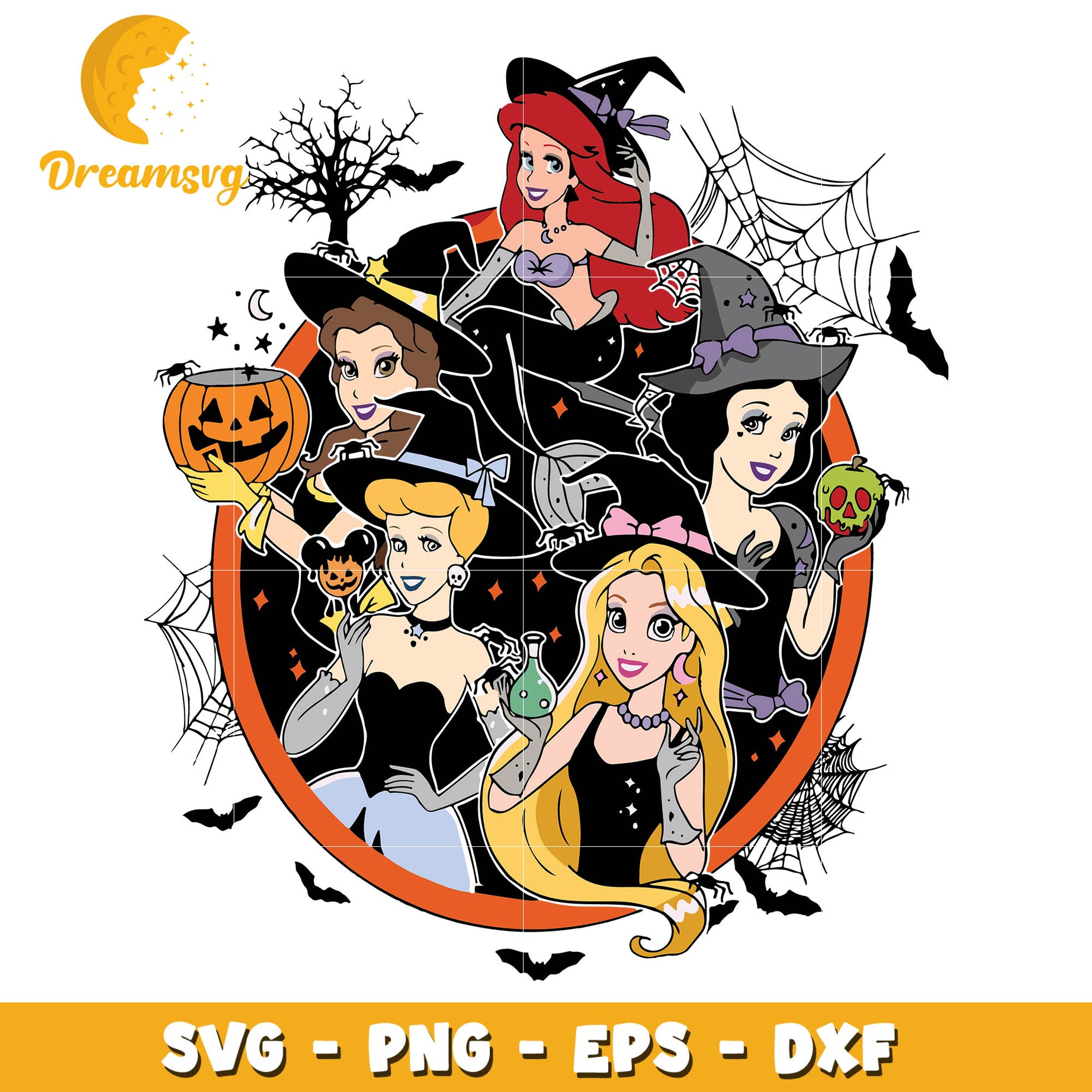 halloween disney princess svg