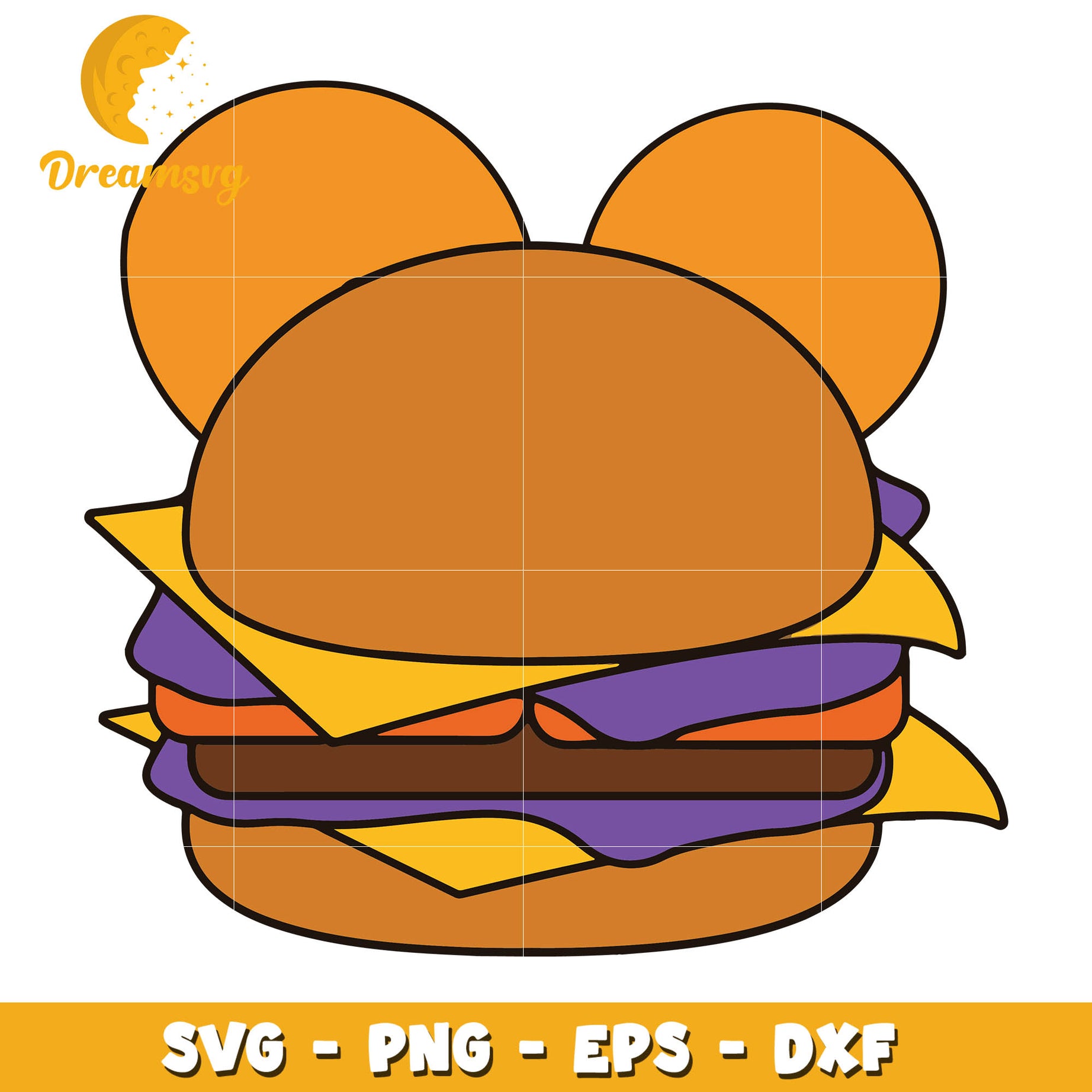 hamburgers mickey mouse svg