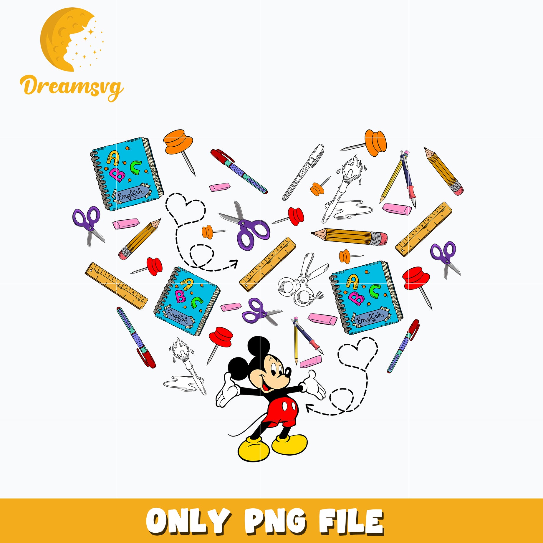 Happy 100 Days of School Mickey Png