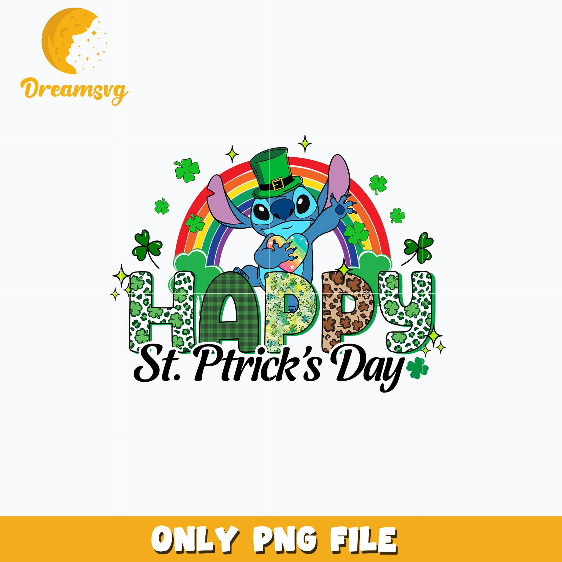 Stitch happy st. patrick's day png