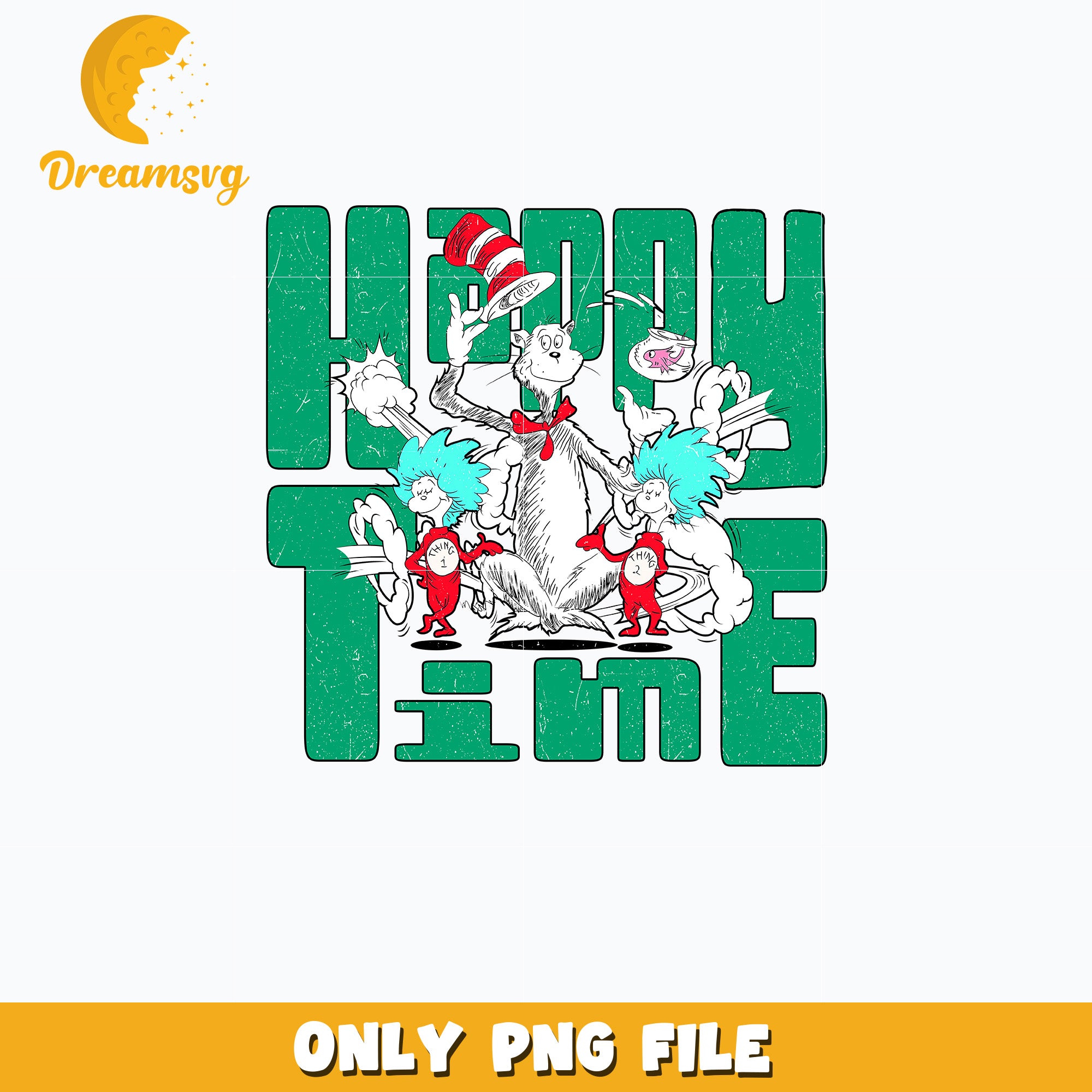 Dr Seuss happy time png