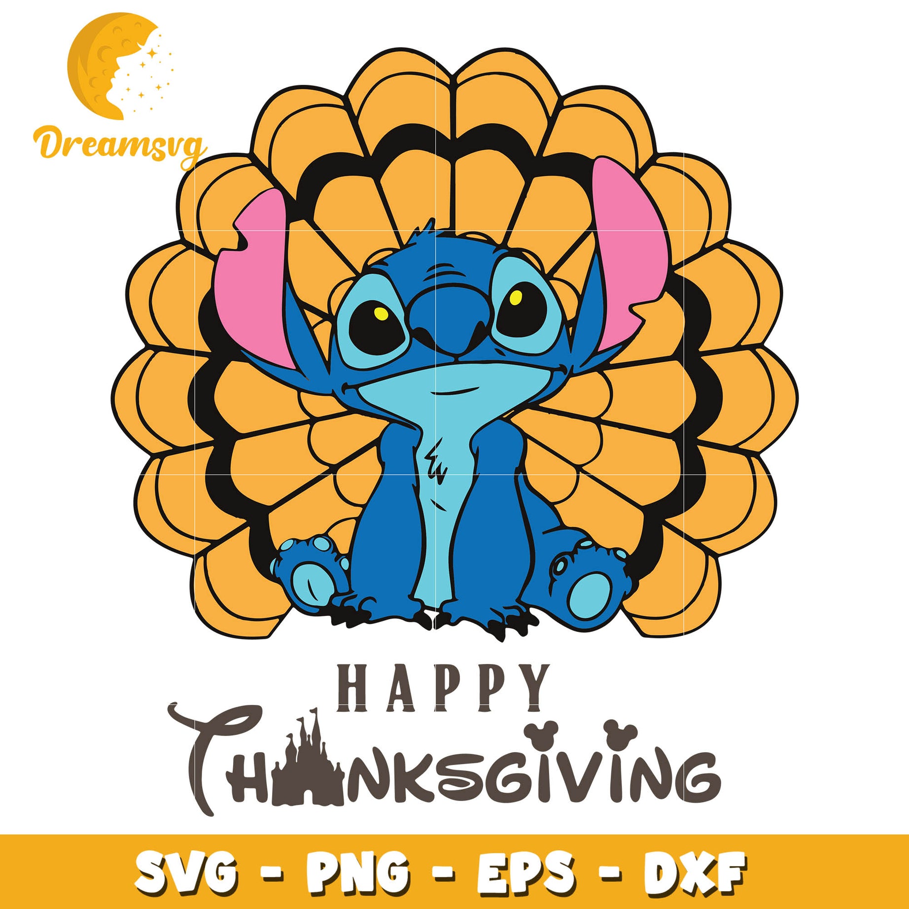 Happy Thanksgiving stitch svg