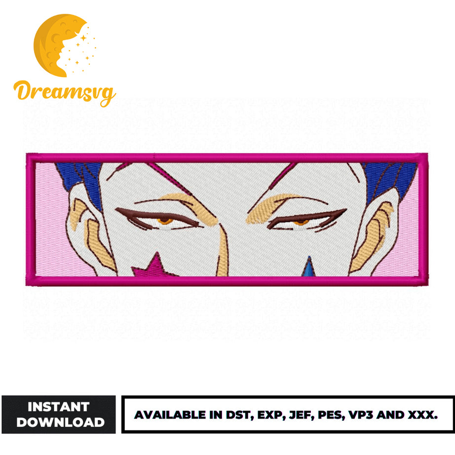 Hisoka eyes embroidery design