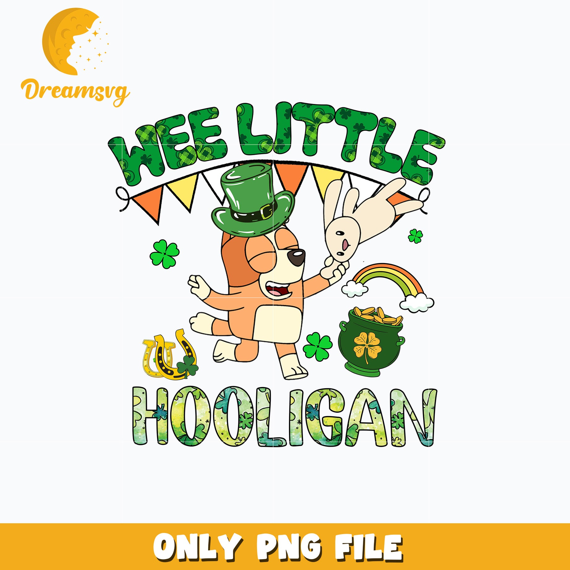 Bingo wee little hooligan patrick's day Png