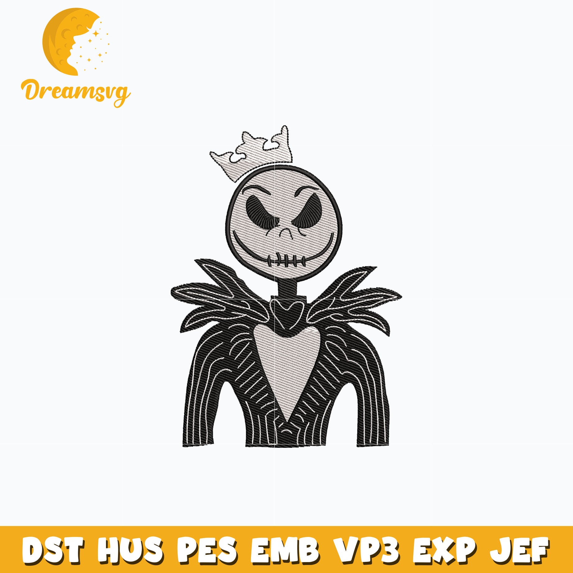 Jack skellington embroidery design