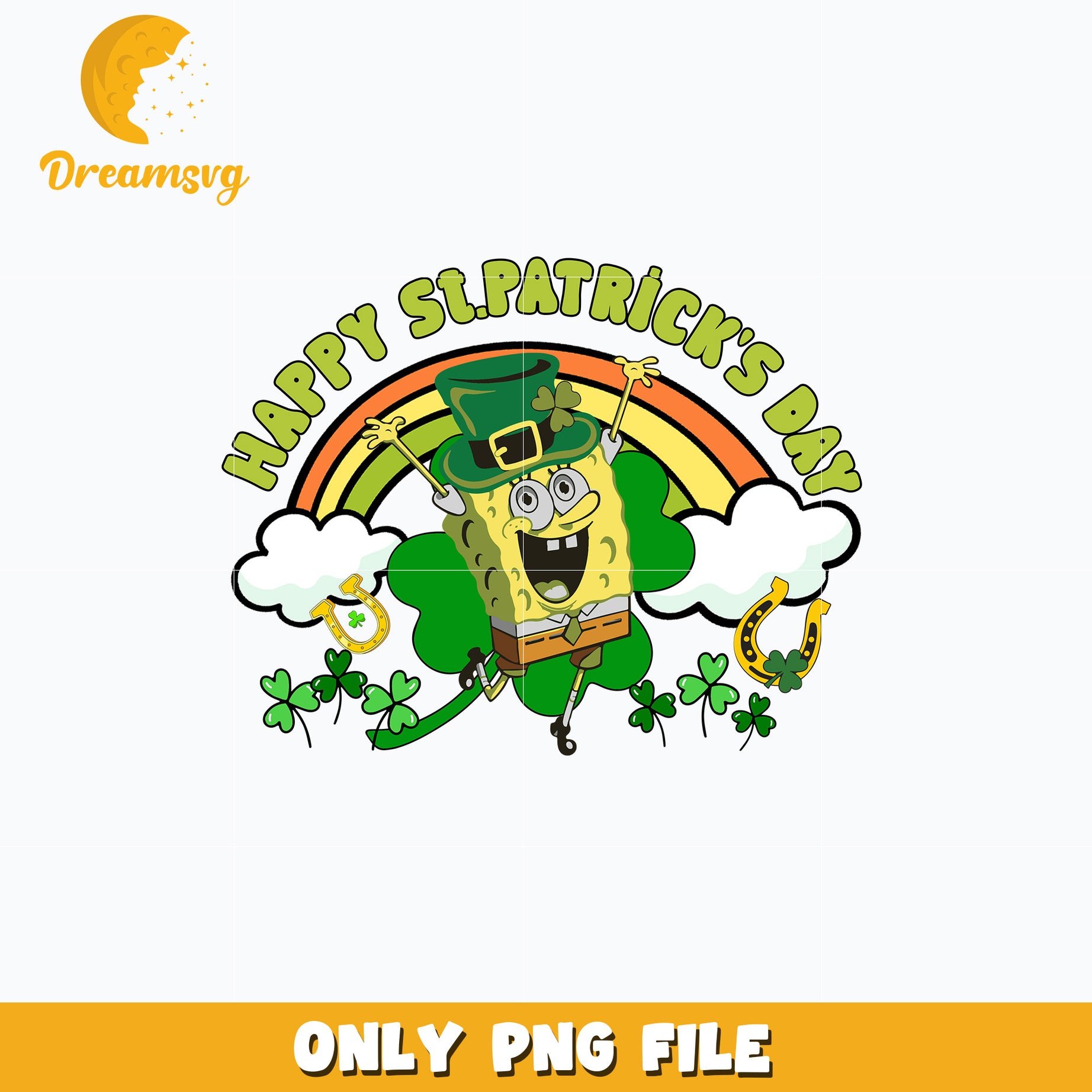 SpongeBob happy st patrick's day Png