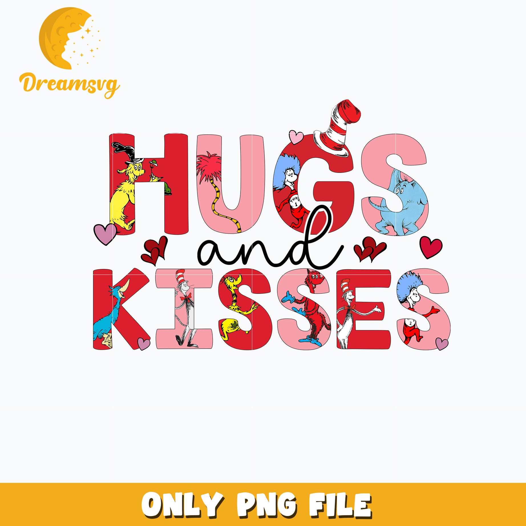 Dr Seuss hug and kisses Png