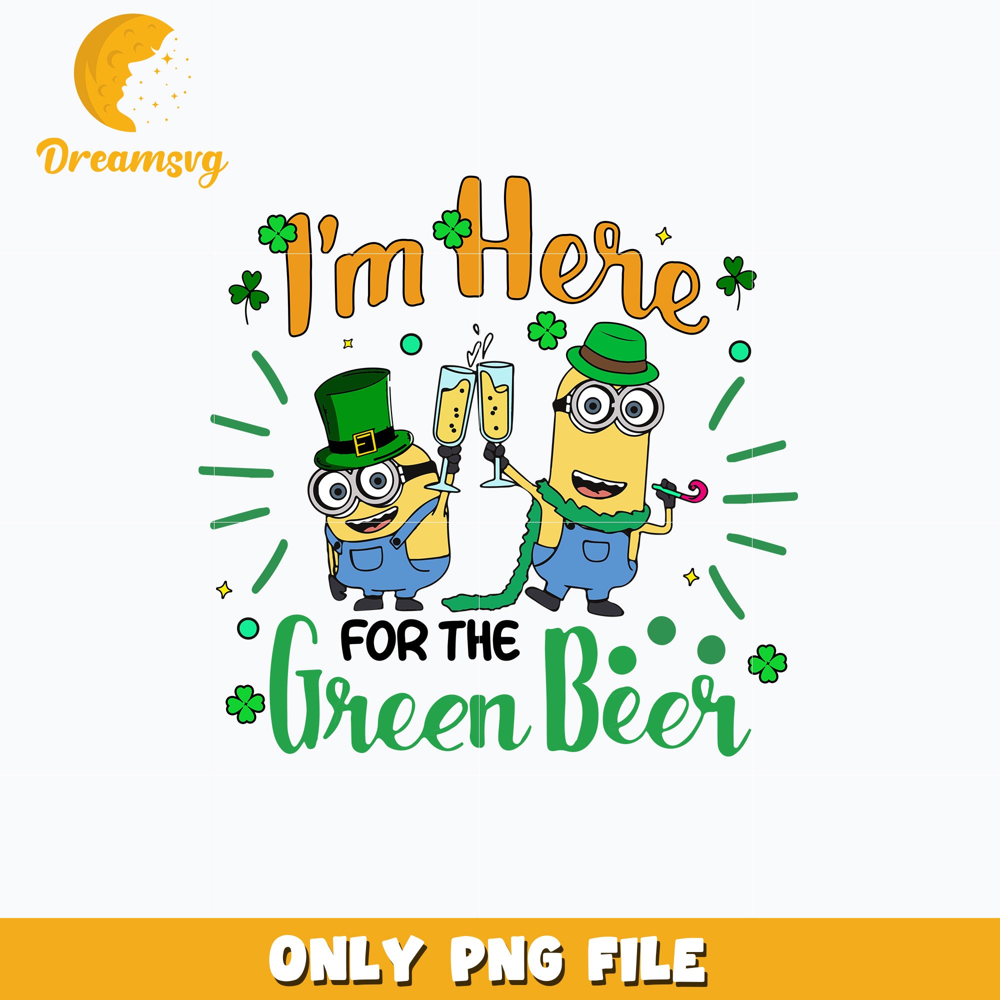 Minions Im here st. patrick's day Png