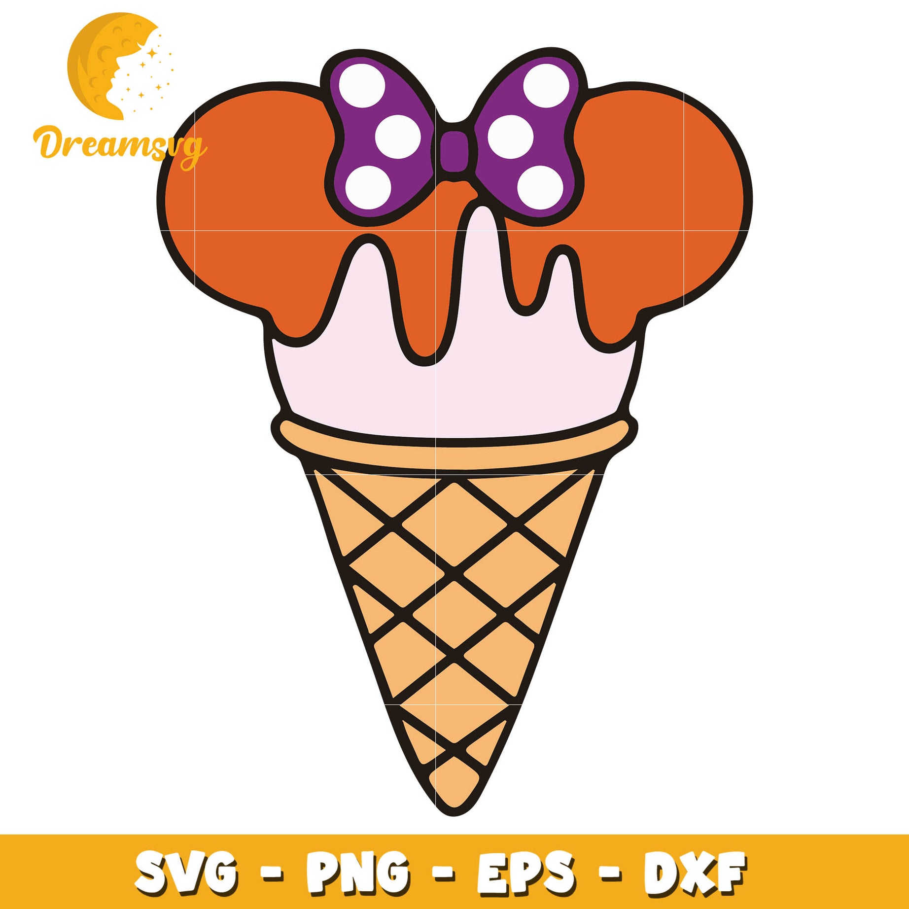 Ice Cream minnie mouse halloween svg