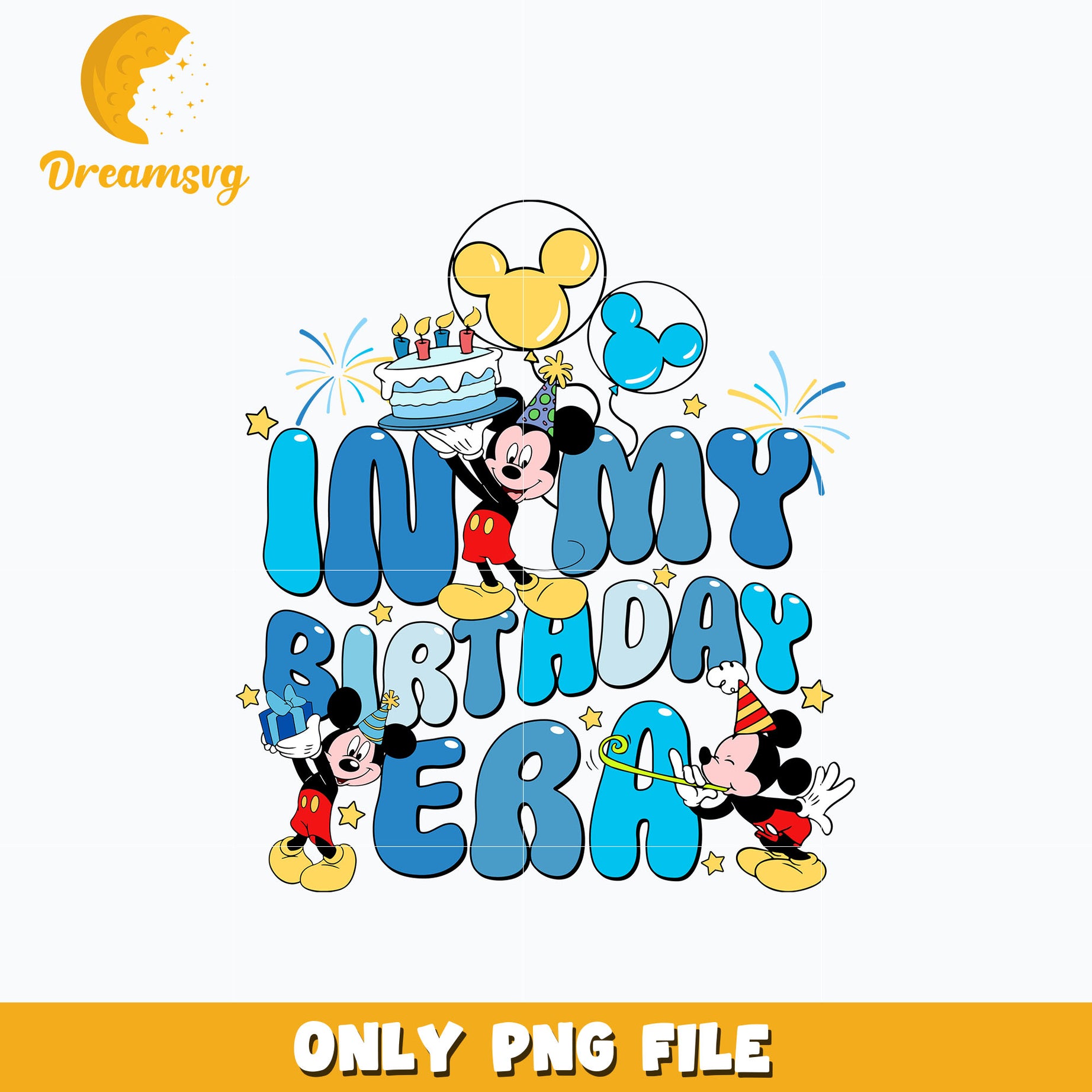 Mickey In My Birthday Era png, instant download