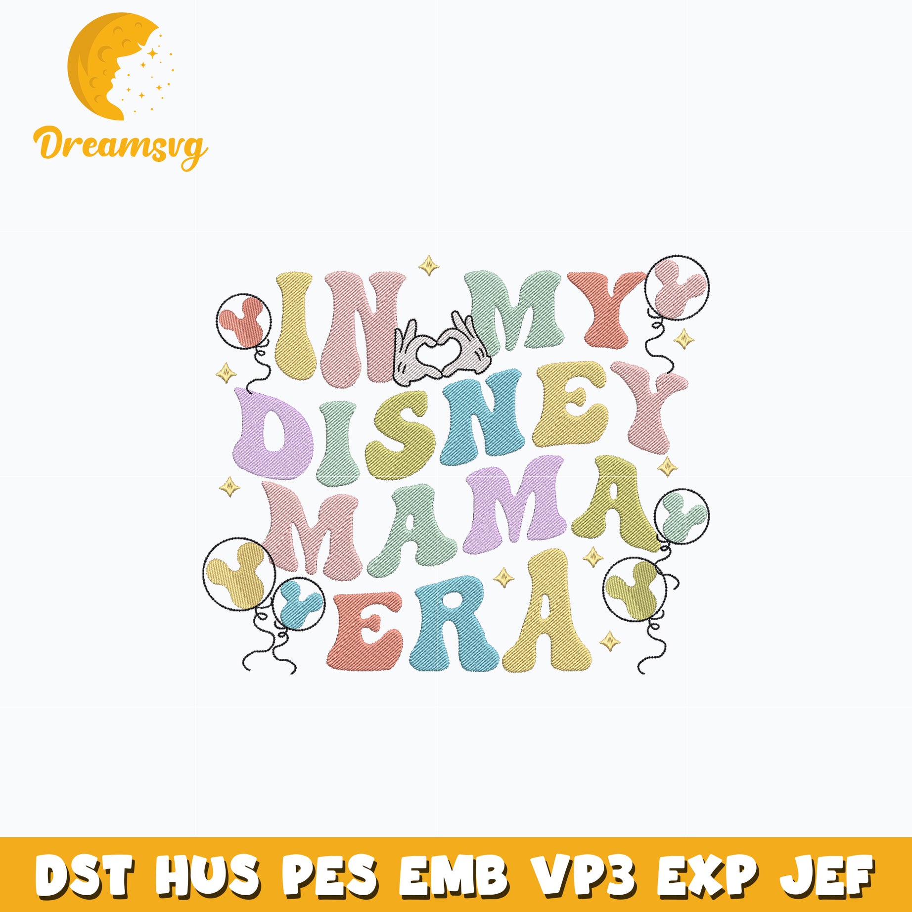 In my disney mama embroidery design