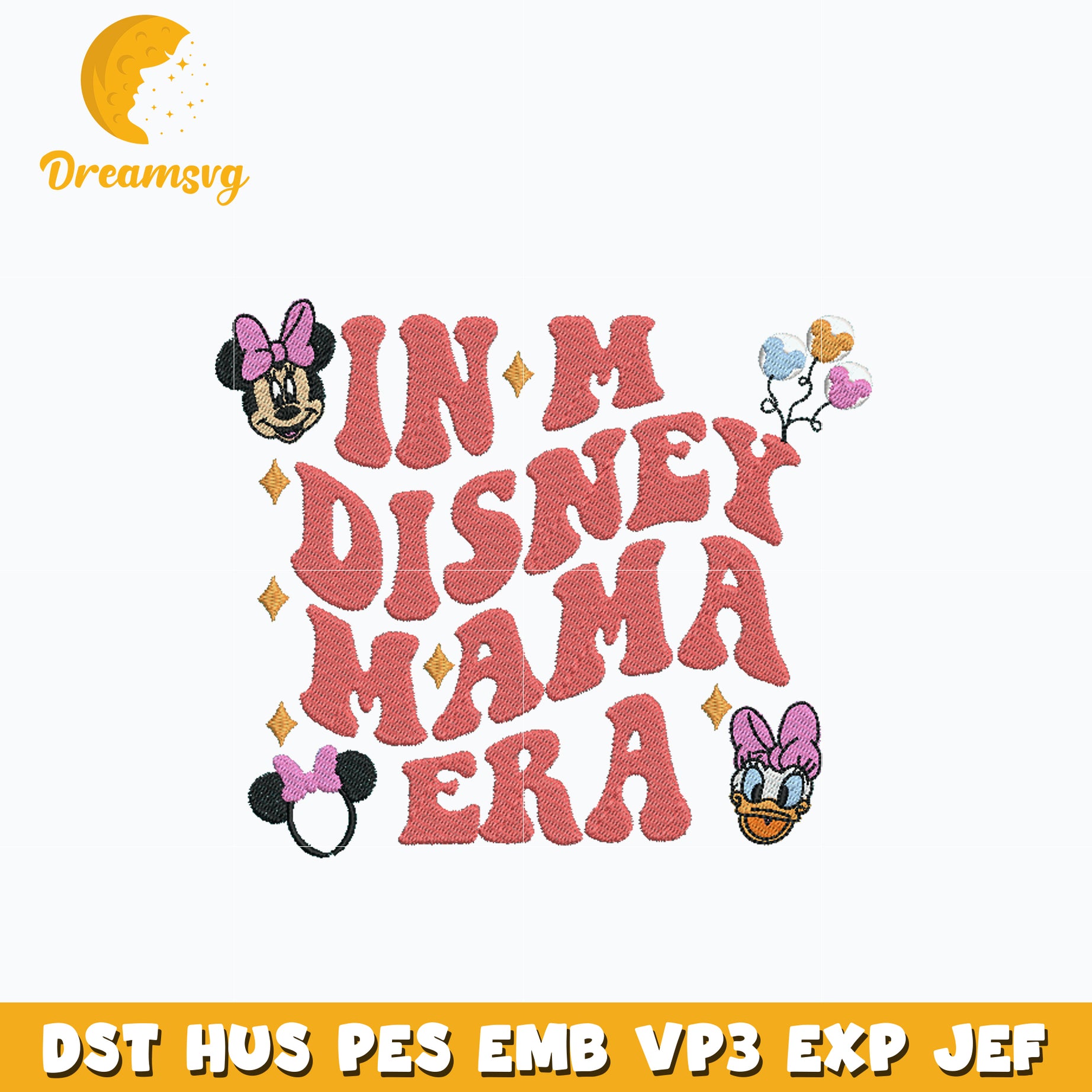 In my disney mama minnie embroidery design