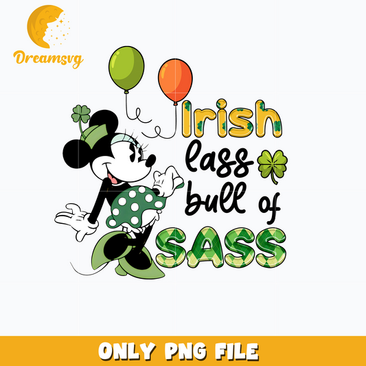 Minnie irish lass bull of sass patrick's day png