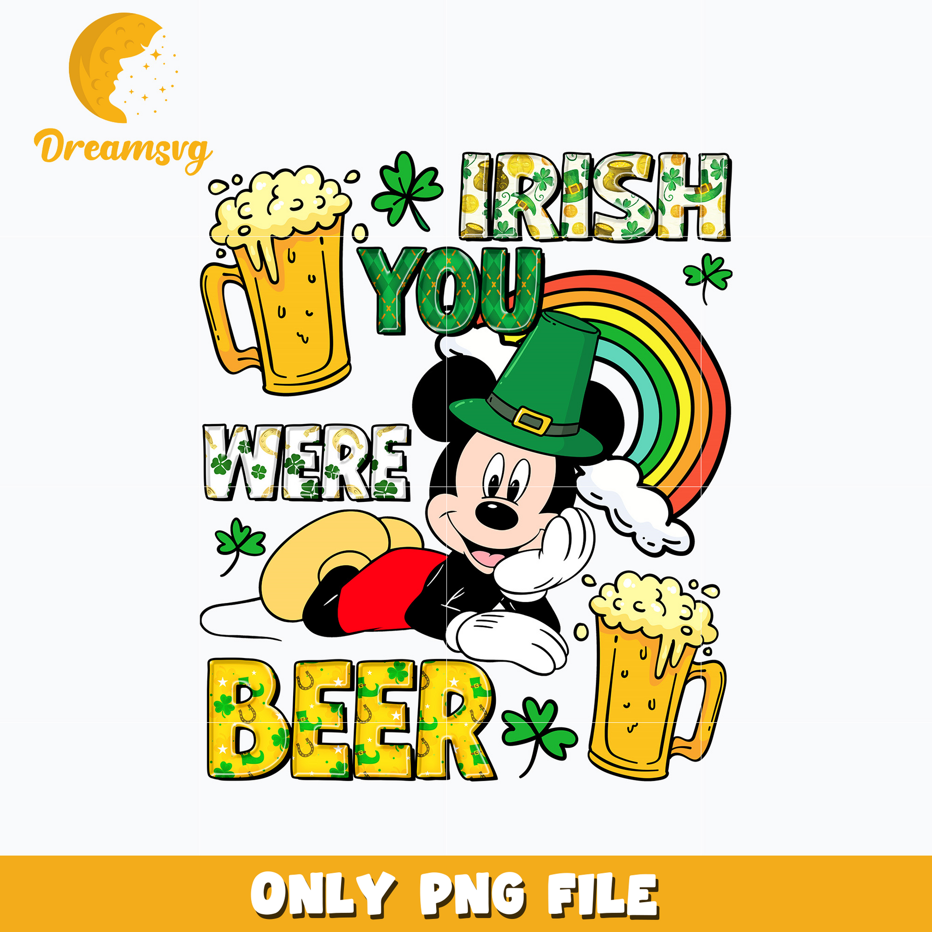 Mickey irish you were beer patrick's day png