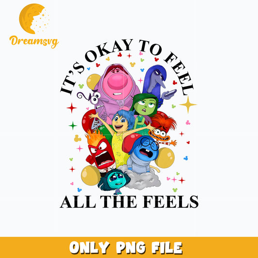 It's Okay To Feel All The Feels png, disney inside out 2 png