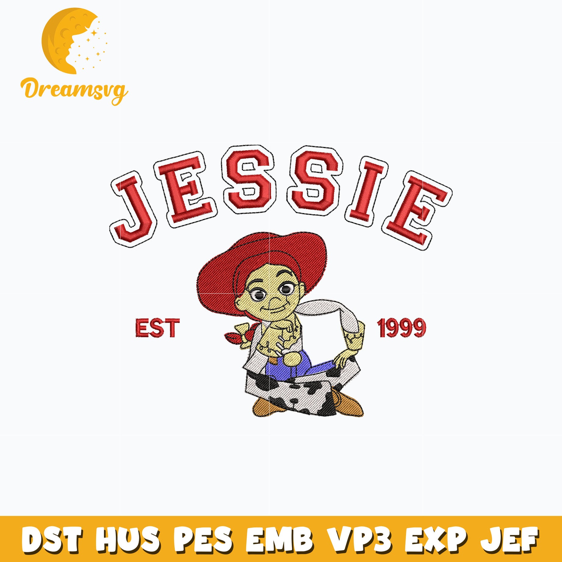 Jessie est 1999 embroidery design