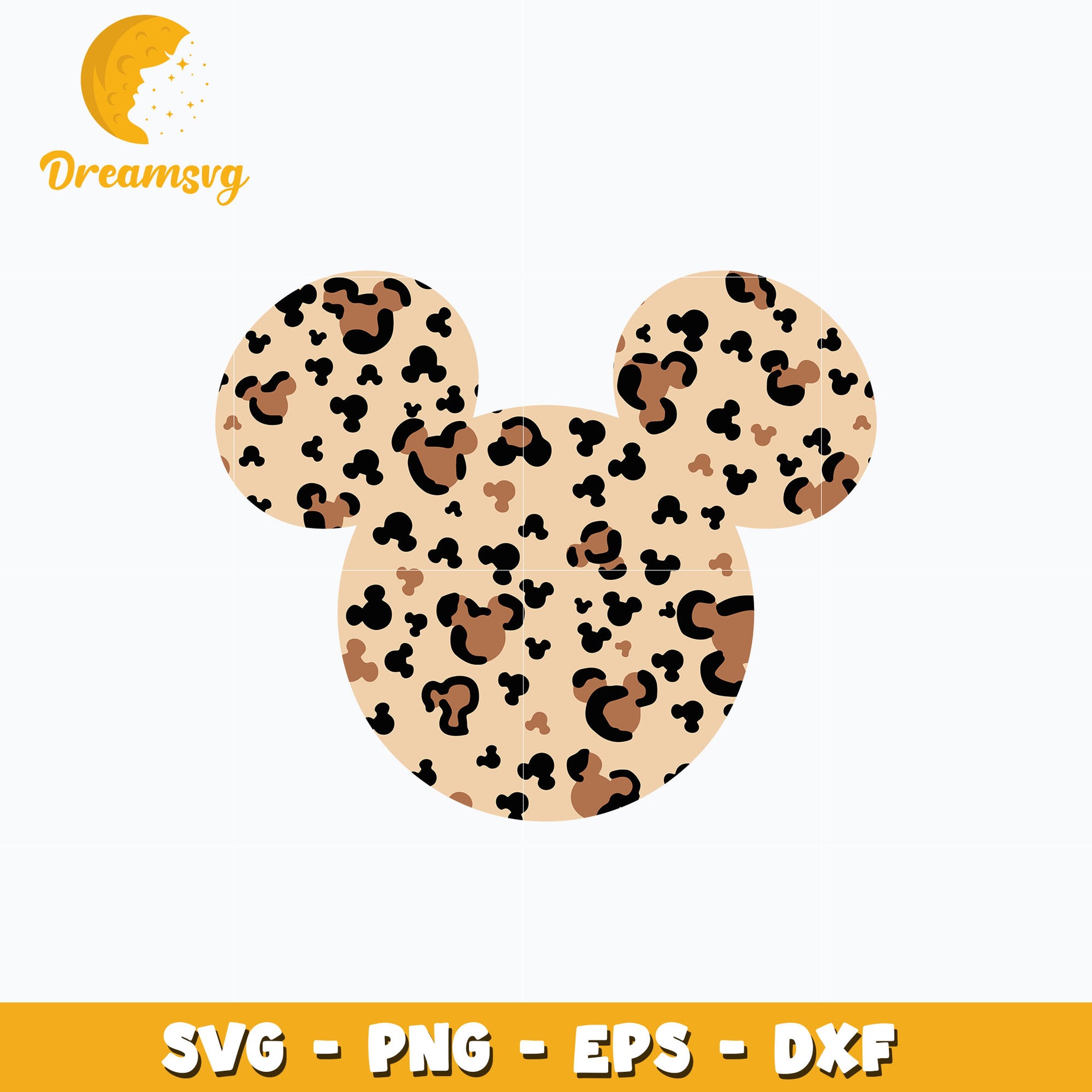 Mickey Leopard head svg, disney svg, instant download