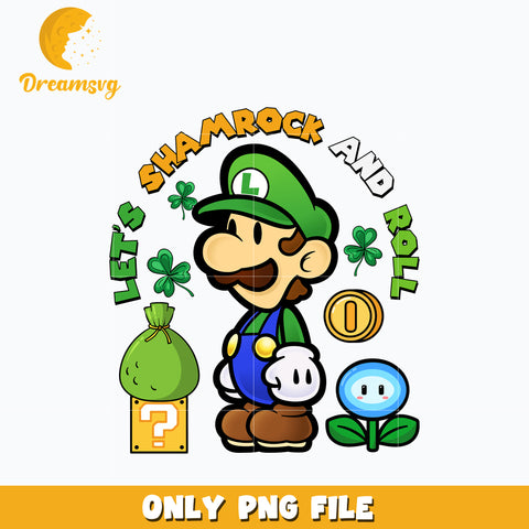 Let's shamrock and roll St. patrick's day Png