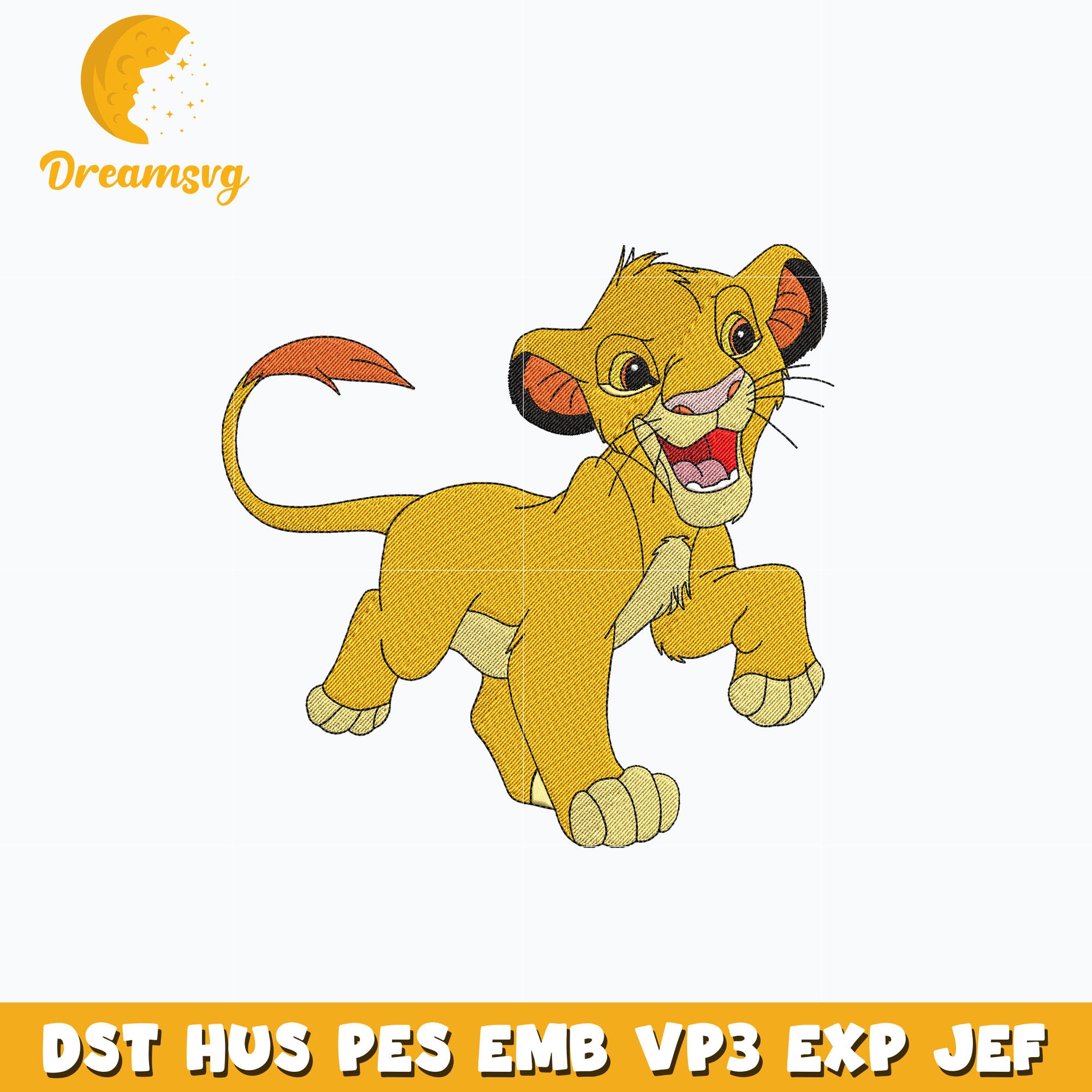 Simba kid Lion king cartoon embroidery – DreamSVG Store