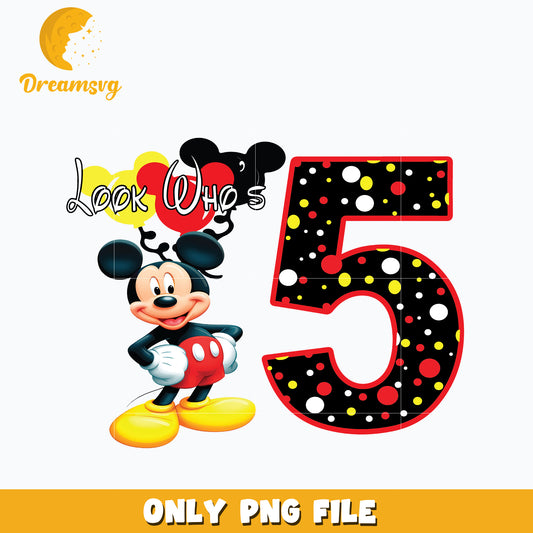 Look who's 5th Mickey mouse Png