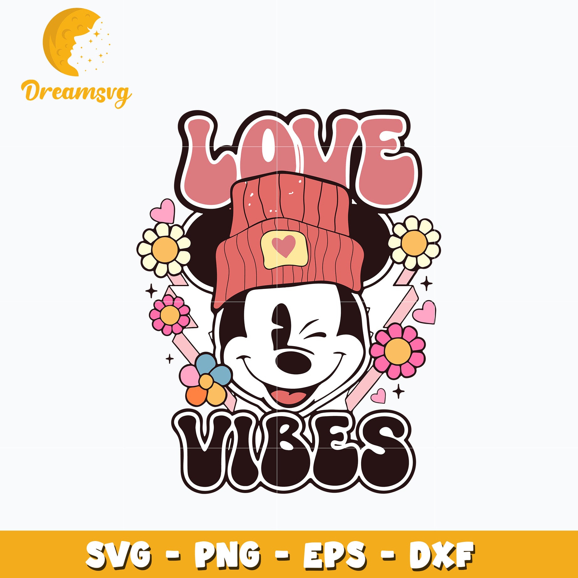 Love Vibes Mickey mouse svg