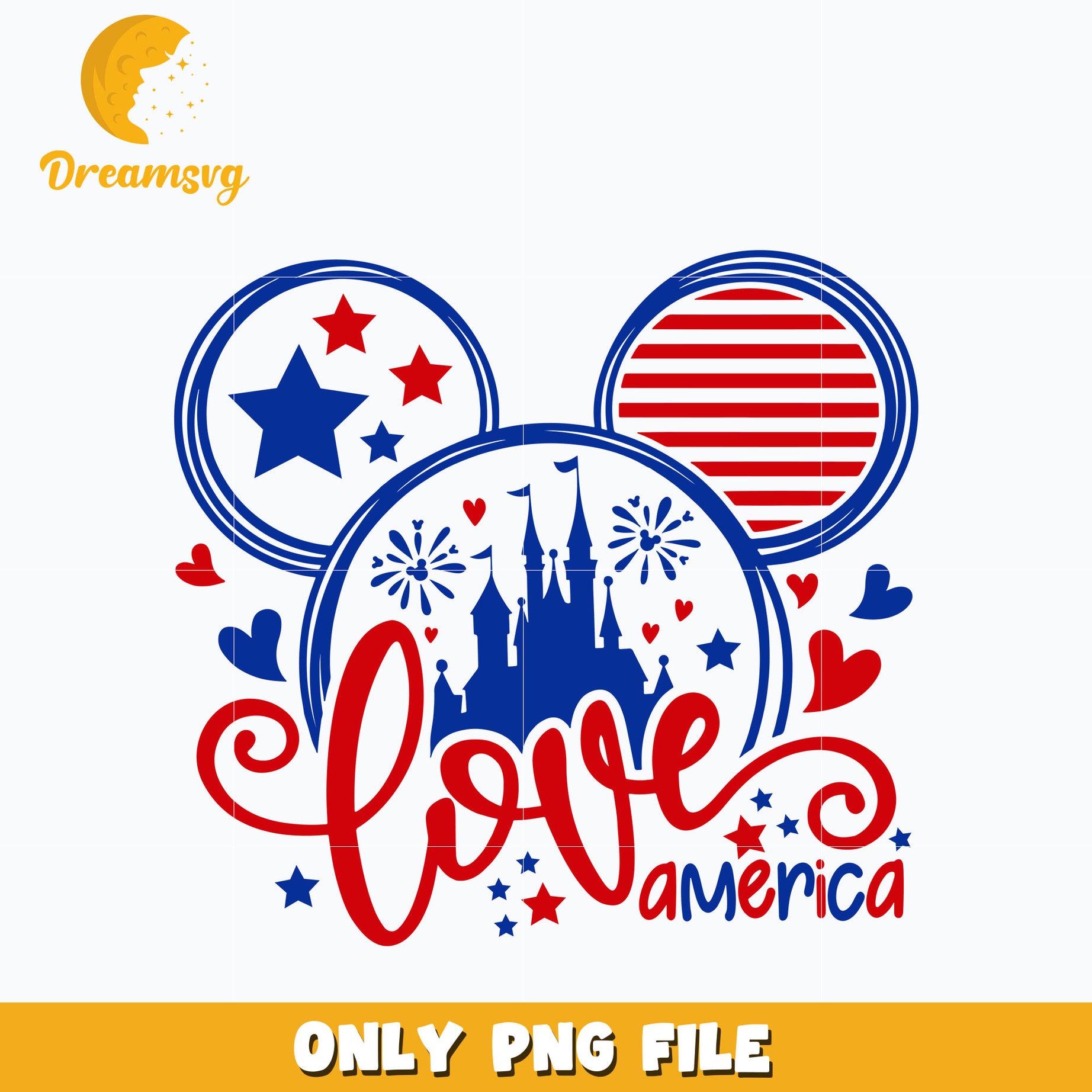 love america mickey head Png