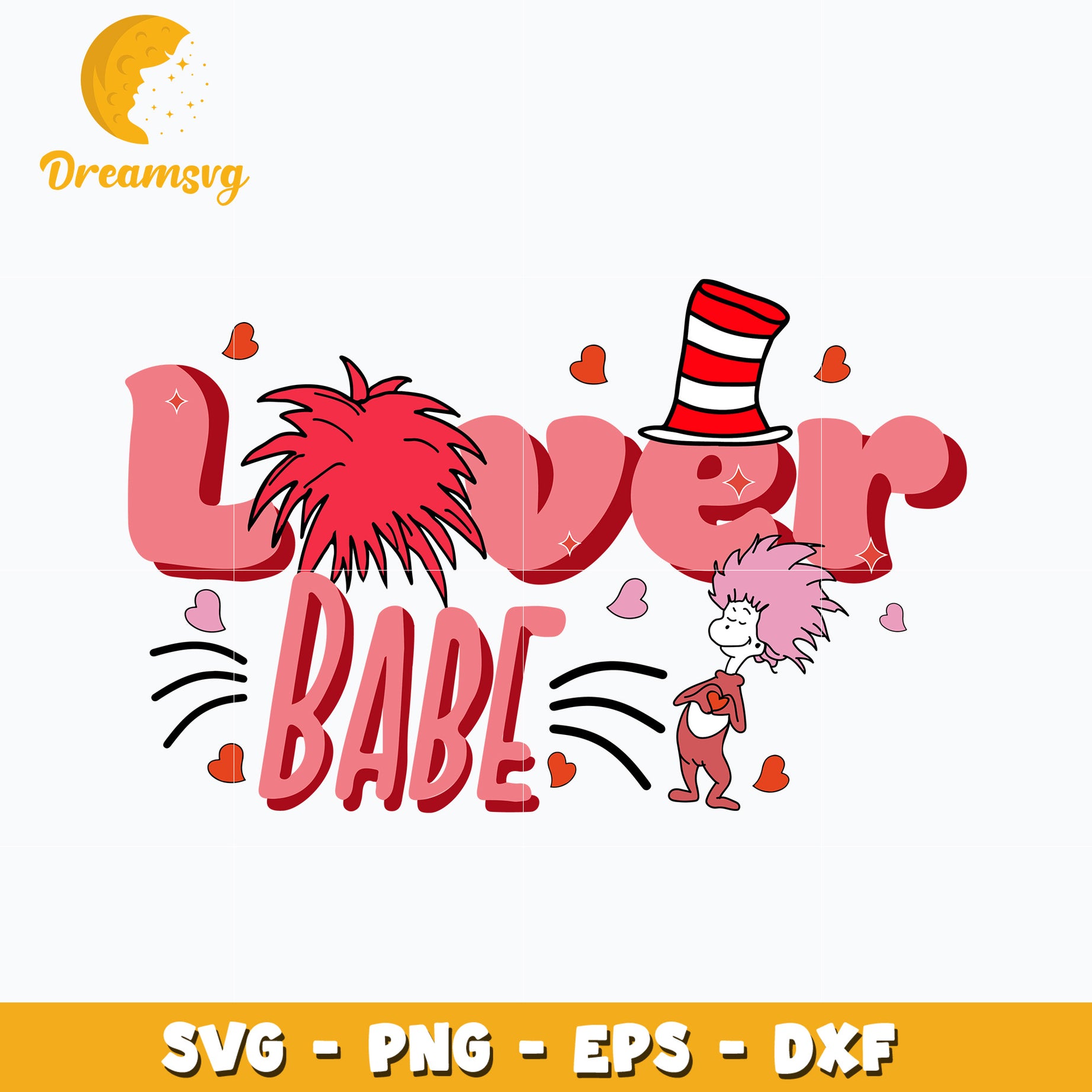 Dr Seuss lover babe svg