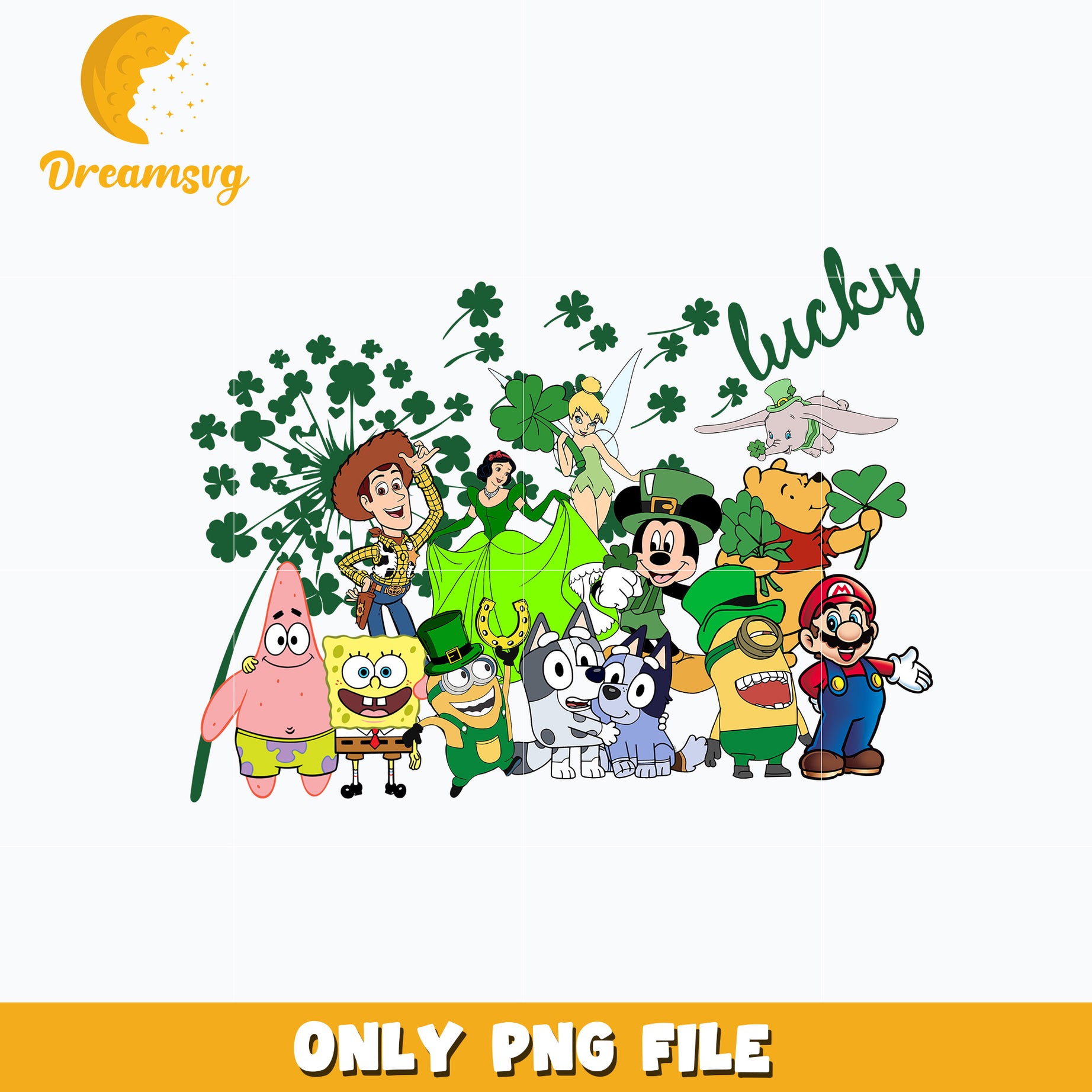 Disney friends lucky patrick's day Png