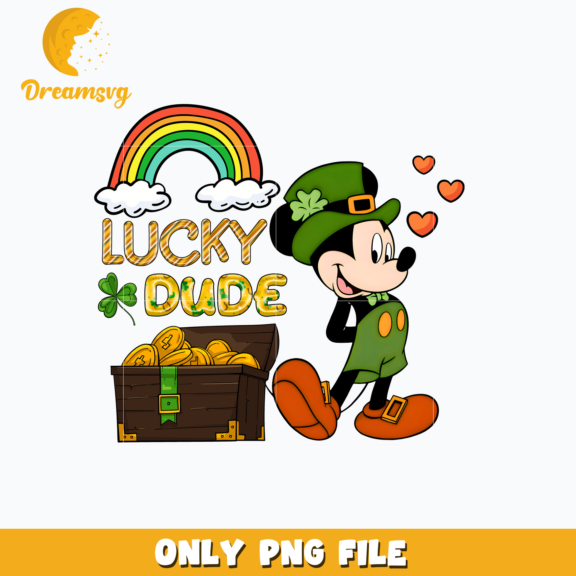 Mickey lucky dude patrick's day png