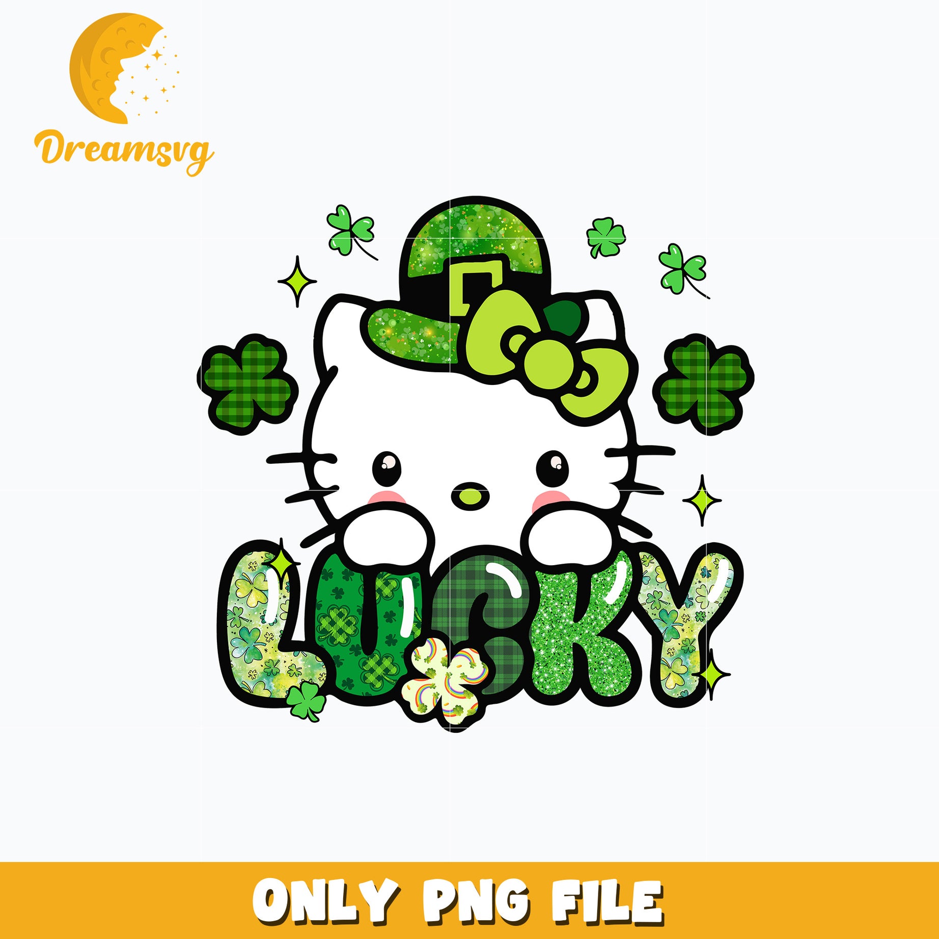 Hello kitty luck patrick's day Png