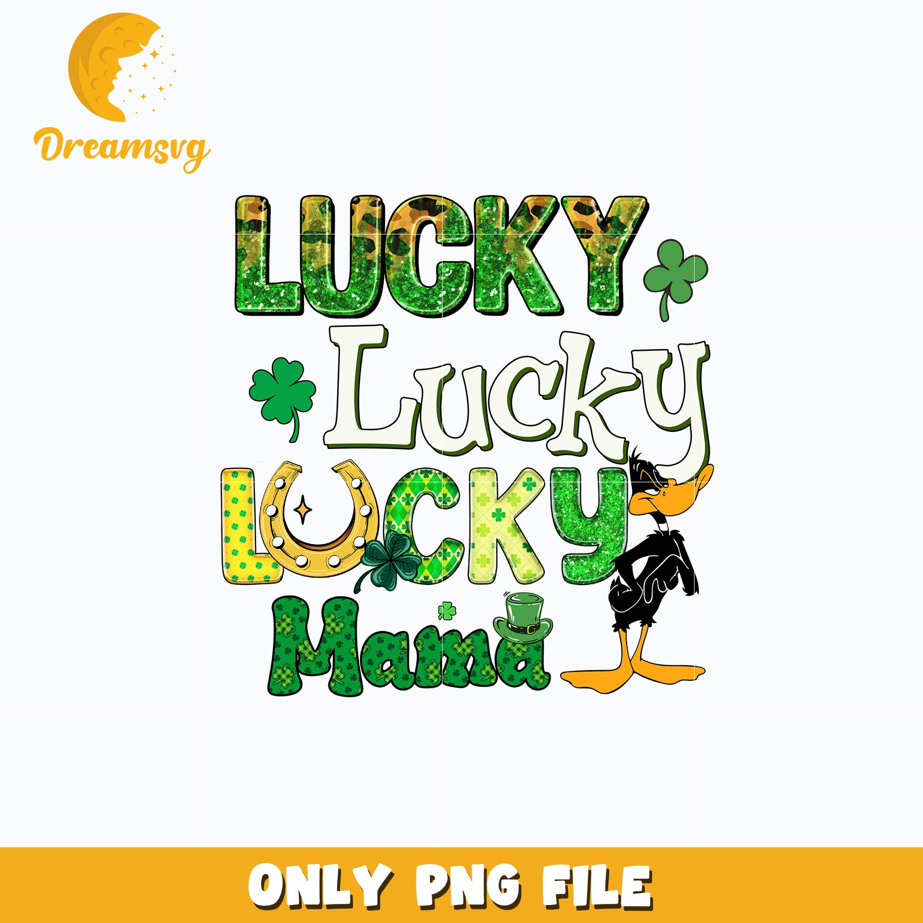 Daffy lucky mama patrick's day Png