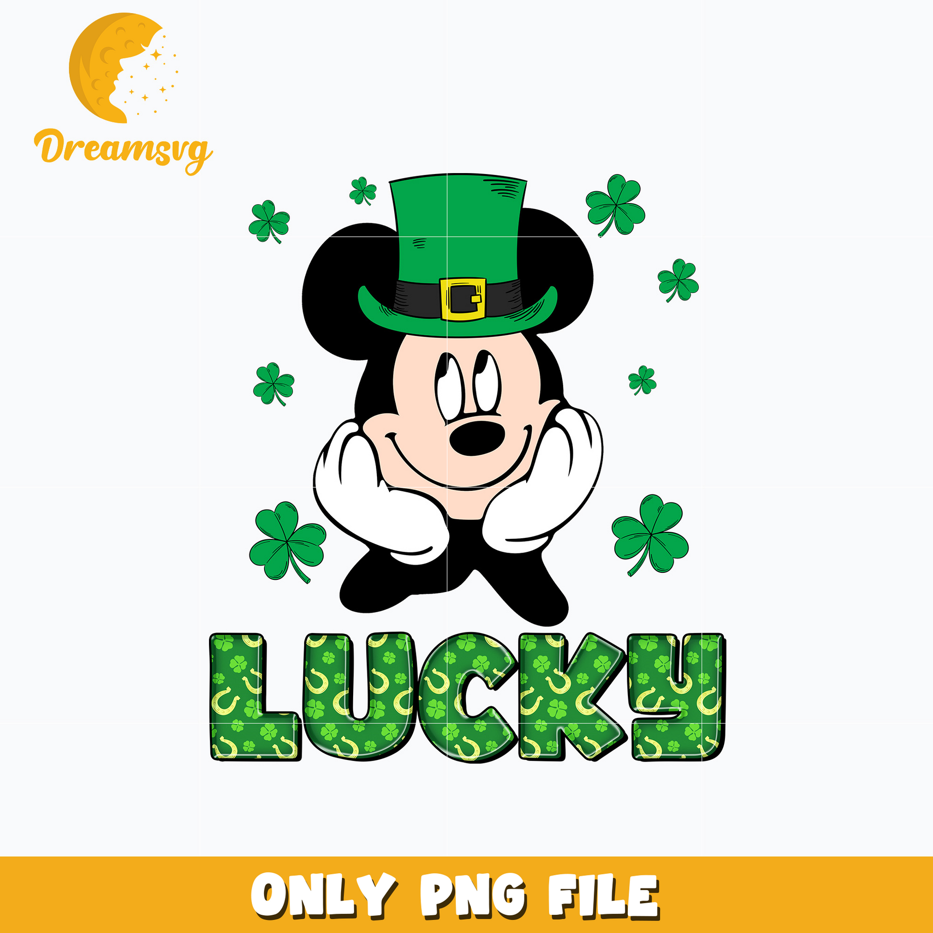 Mickey lucky st. patrick's day png