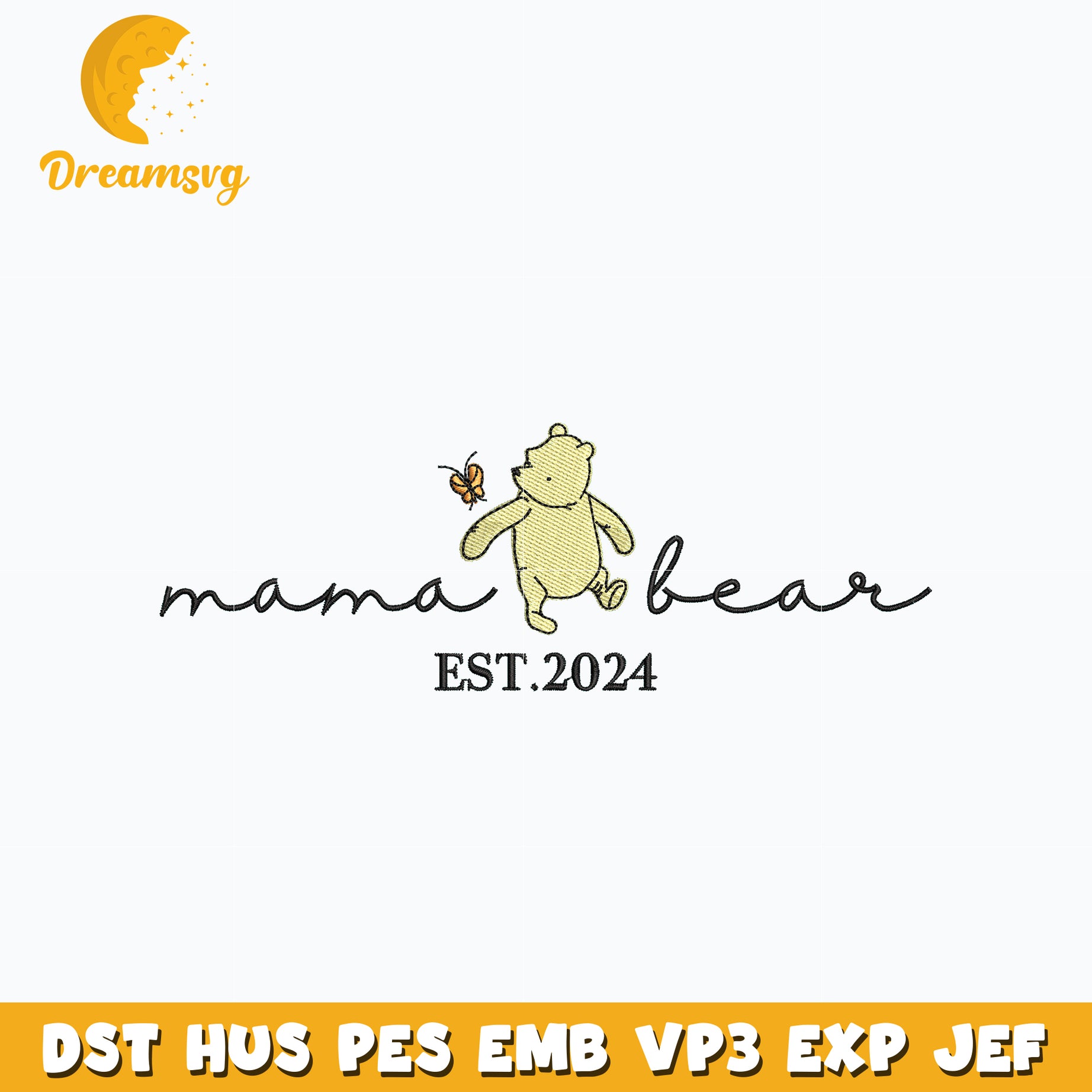 Mama bear est 2024 embroidery design