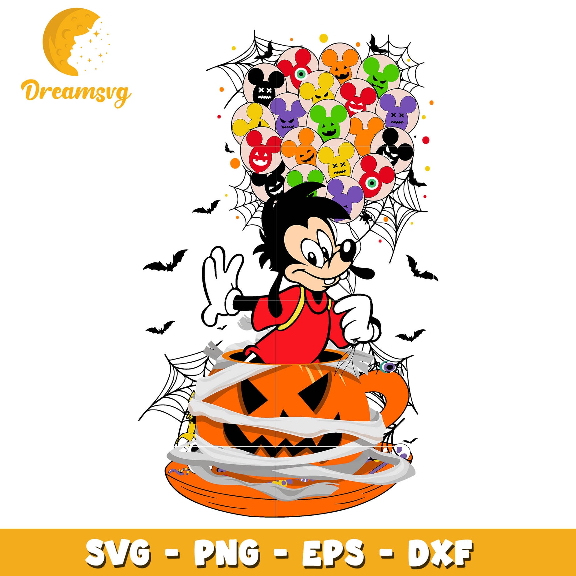 Goofy dog pumpkin Svg, Halloween svg