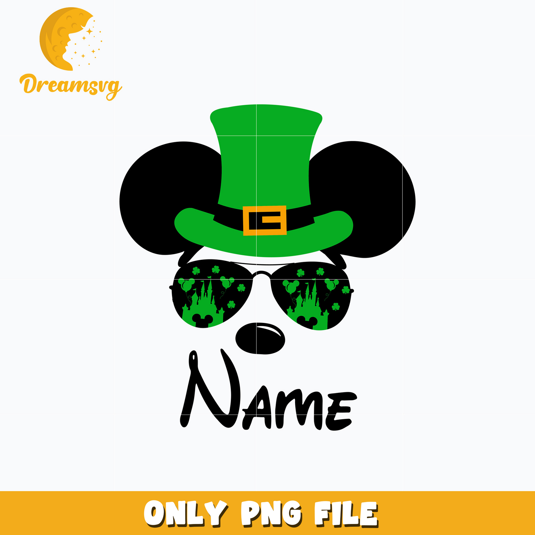 Mickey disney name patrick's day png