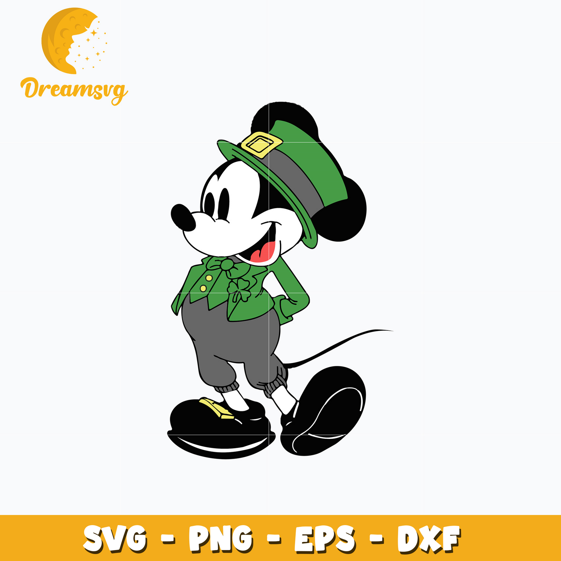 Mickey mouse boy patrick's day svg