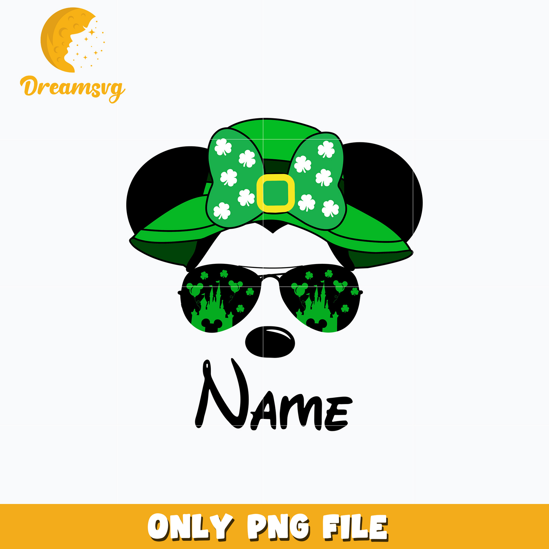 Mickey mouse disney name patrick's day png