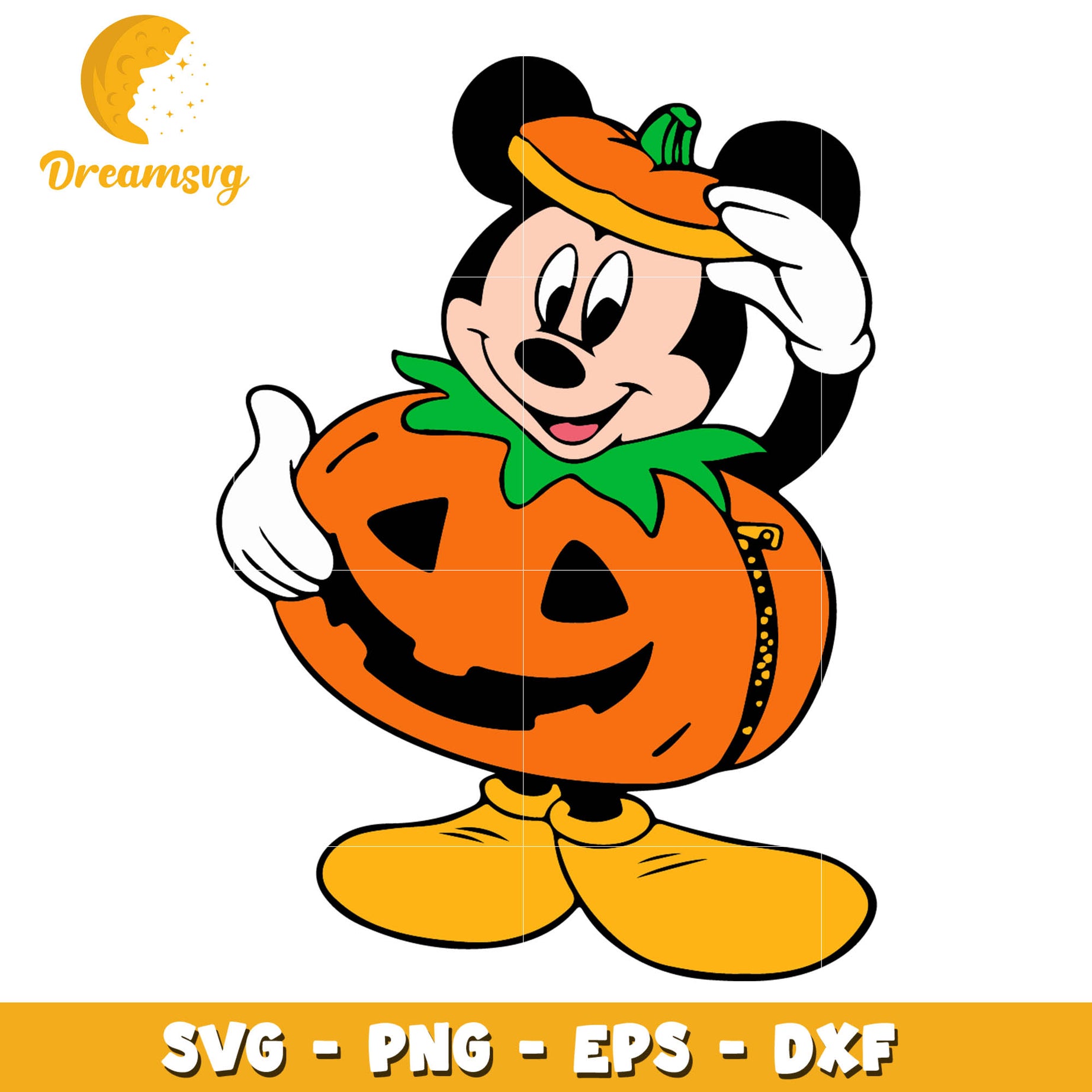 Mickey Mouse pumpkin halloween svg