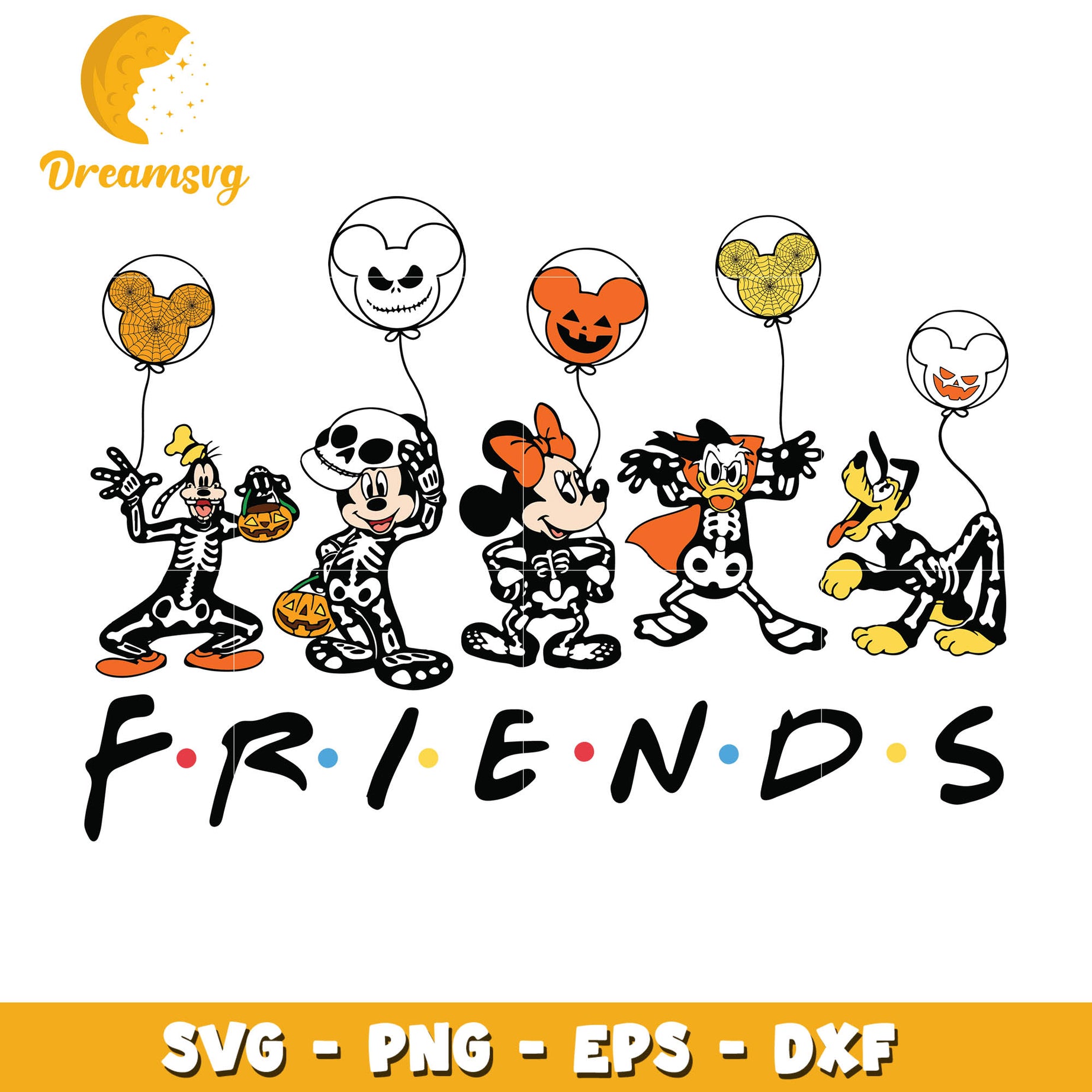 Mickey and friends Svg, Halloween svg