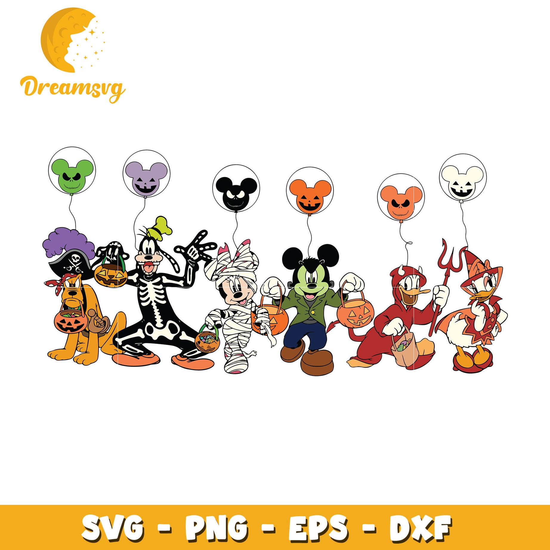 mickey and friend svg, halloween svg