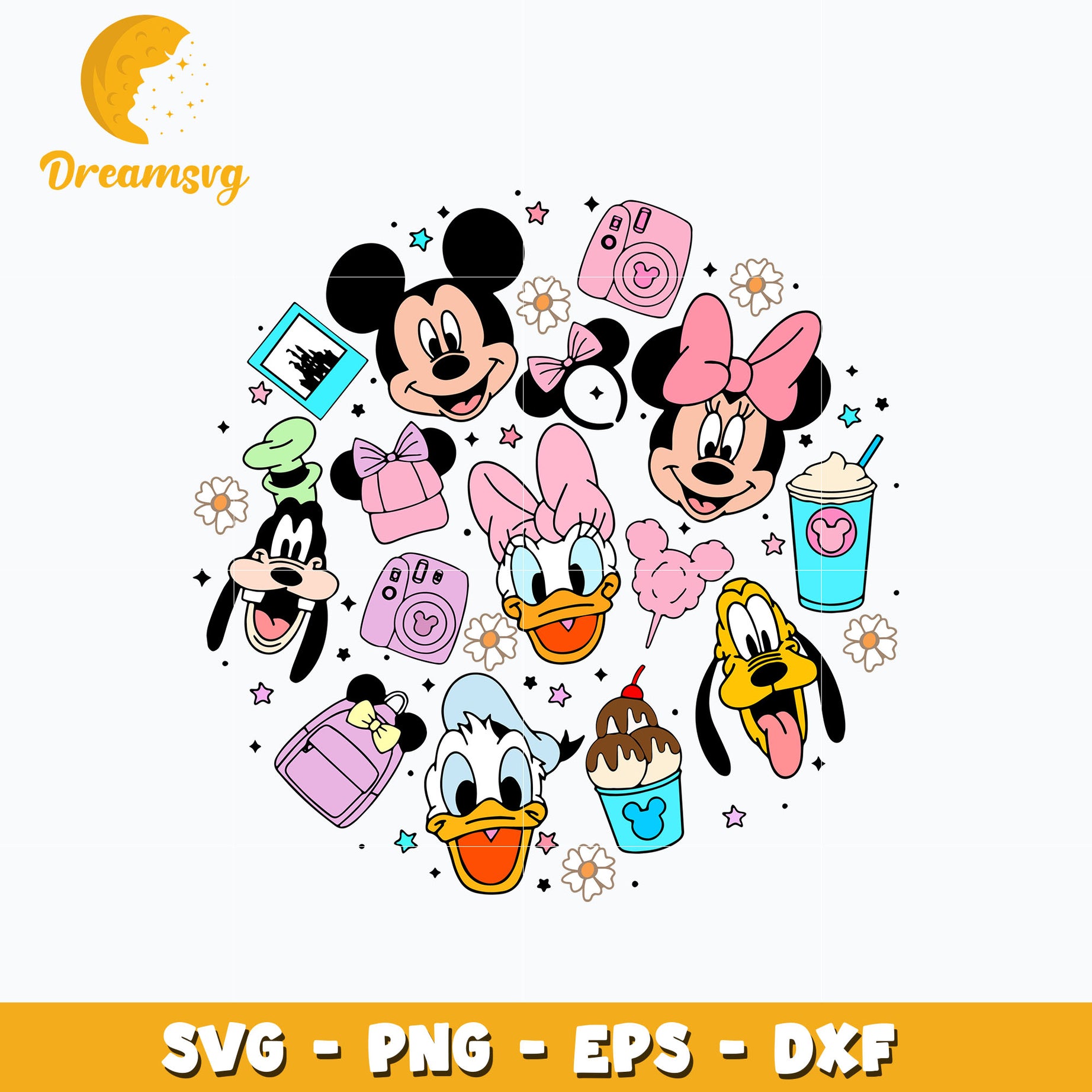 Mickey and friends design svg