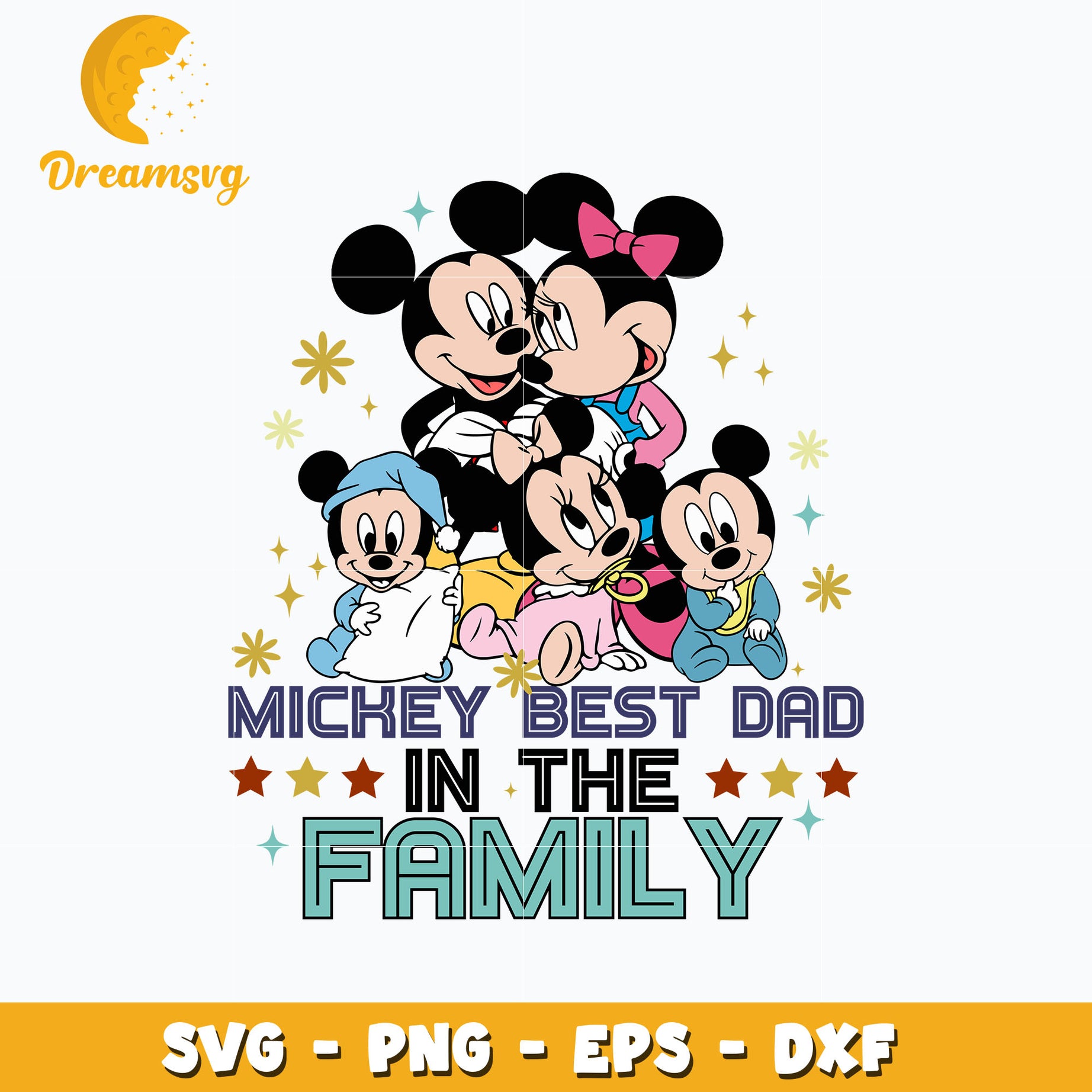 Mickey best dad in the family svg