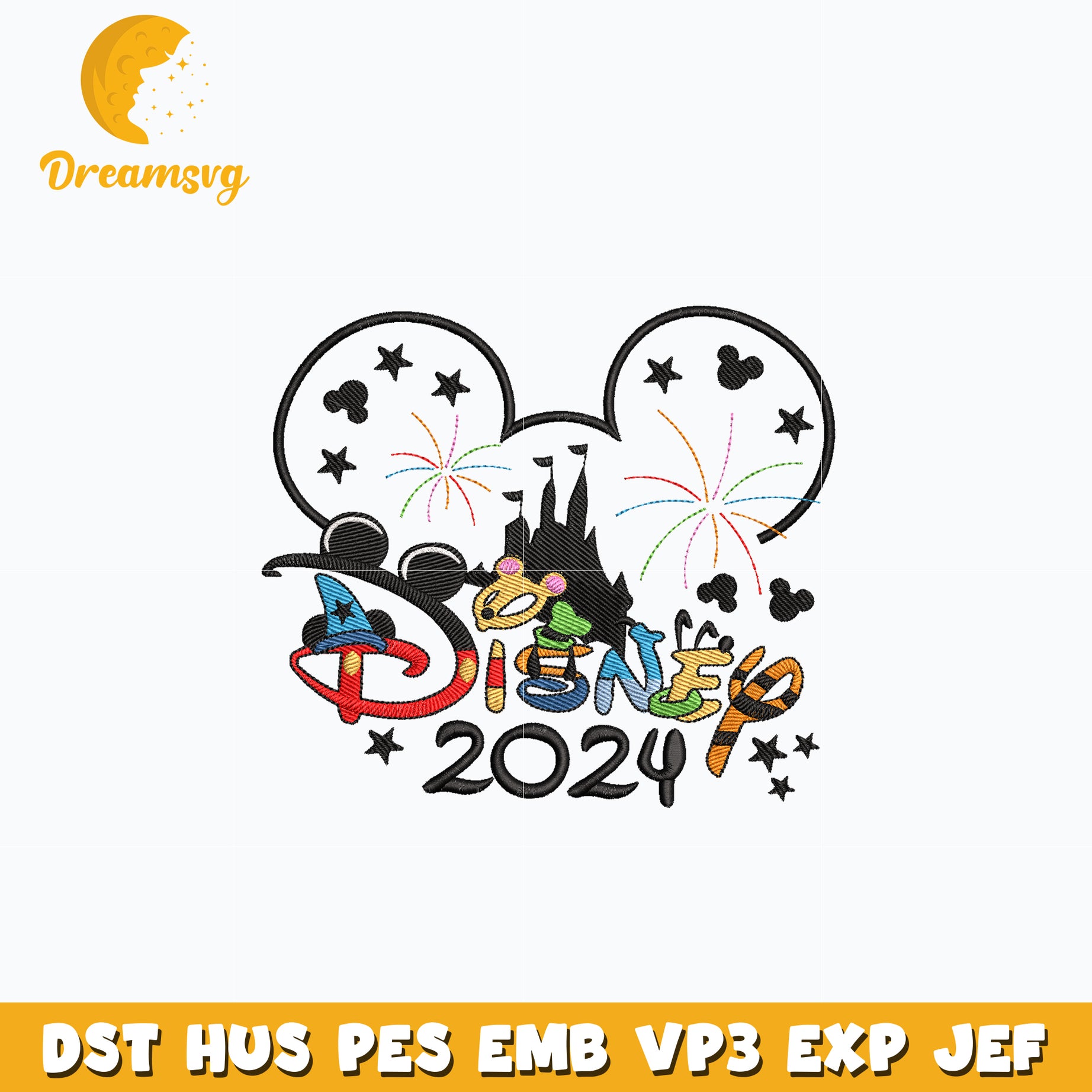 Mickey head disney 2024 embroidery design