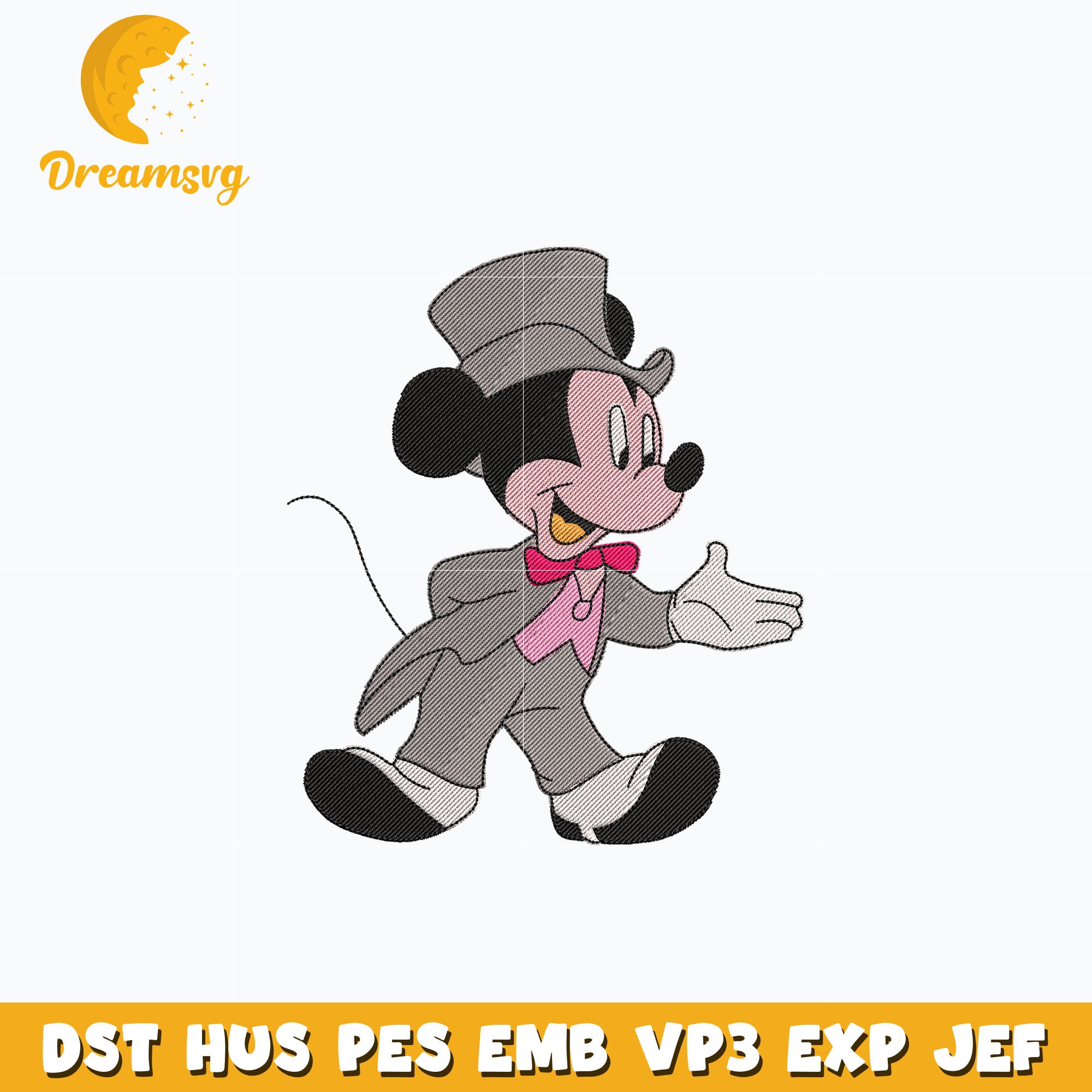Mickey mouse groom embroidery – DreamSVG Store