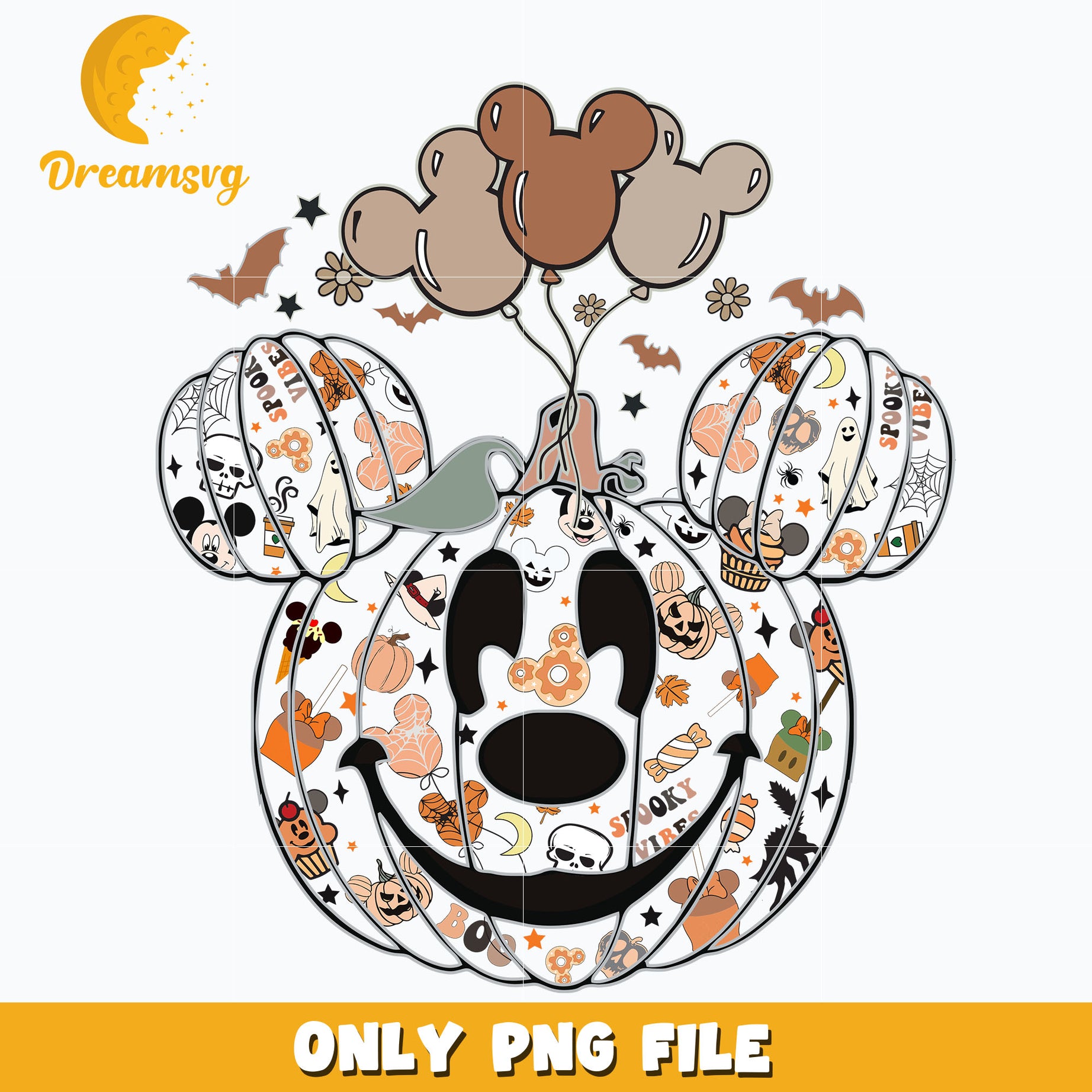 Mickey mouse pumpkin hallowen png