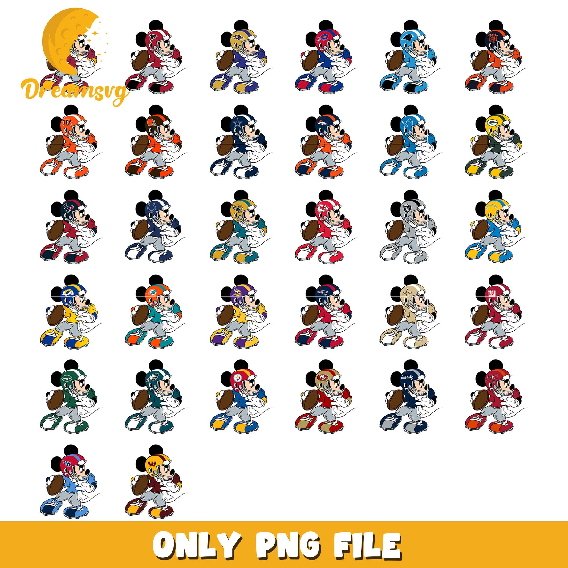 Mickey mouse nfl teams bundle png, nfl teams png, nfl png