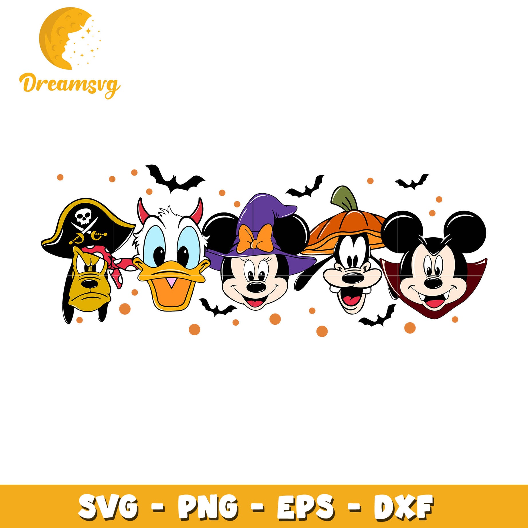 Disney Mouse And Friends Head svg